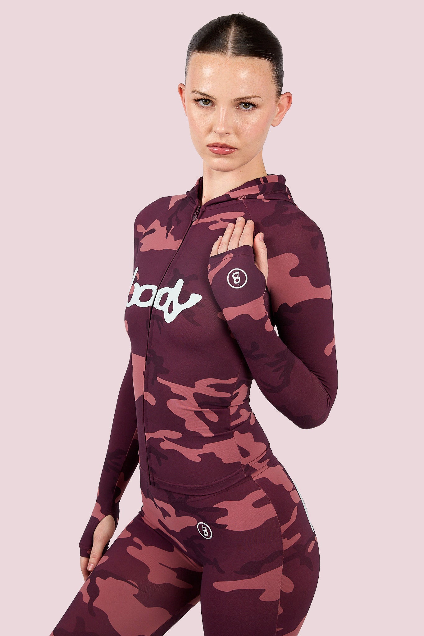 BASICS HOODIE 2.0 (BERRY CAMO/SKY BLUE)