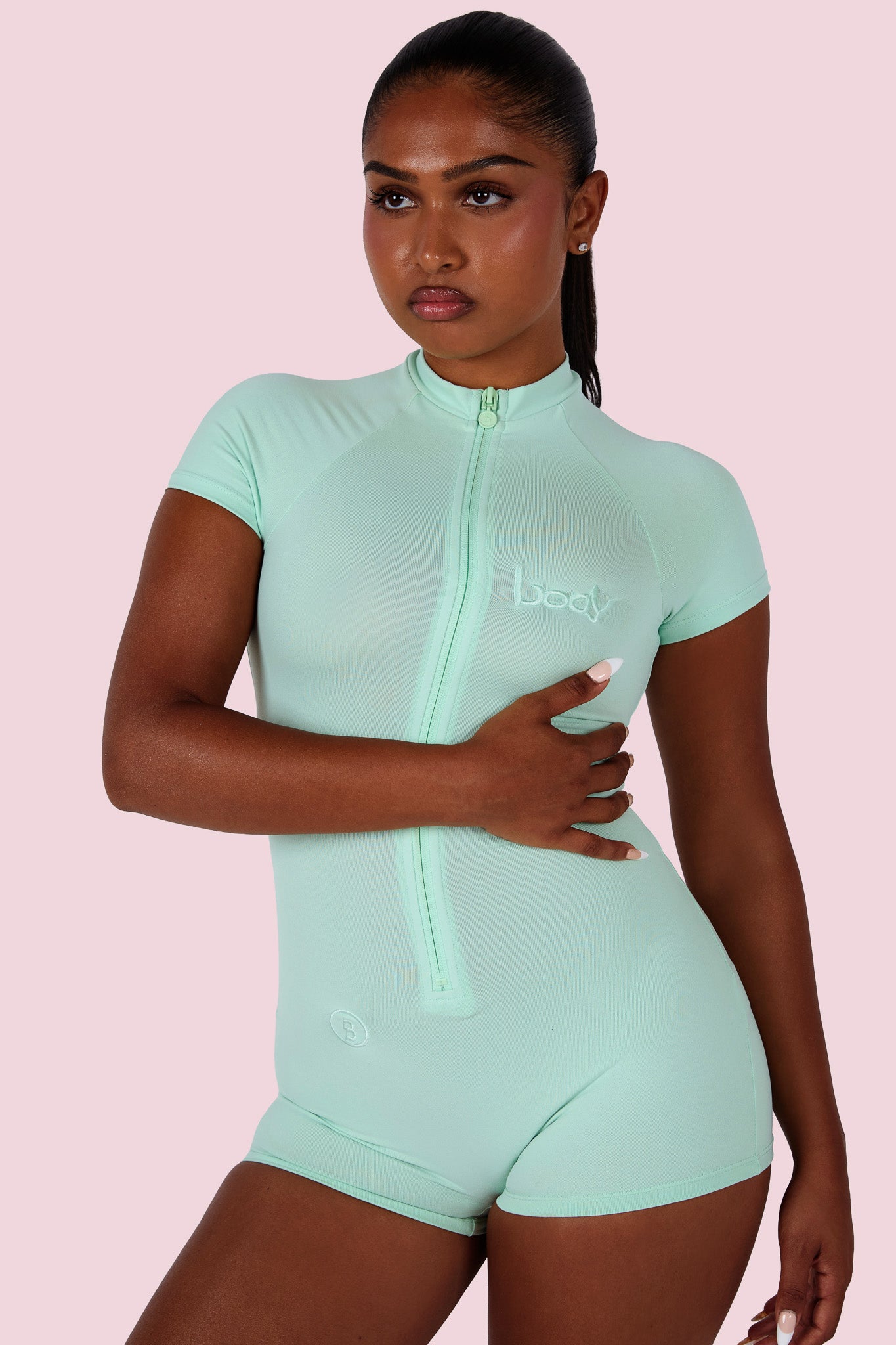 BASICS ROMPER (MINT GREEN)