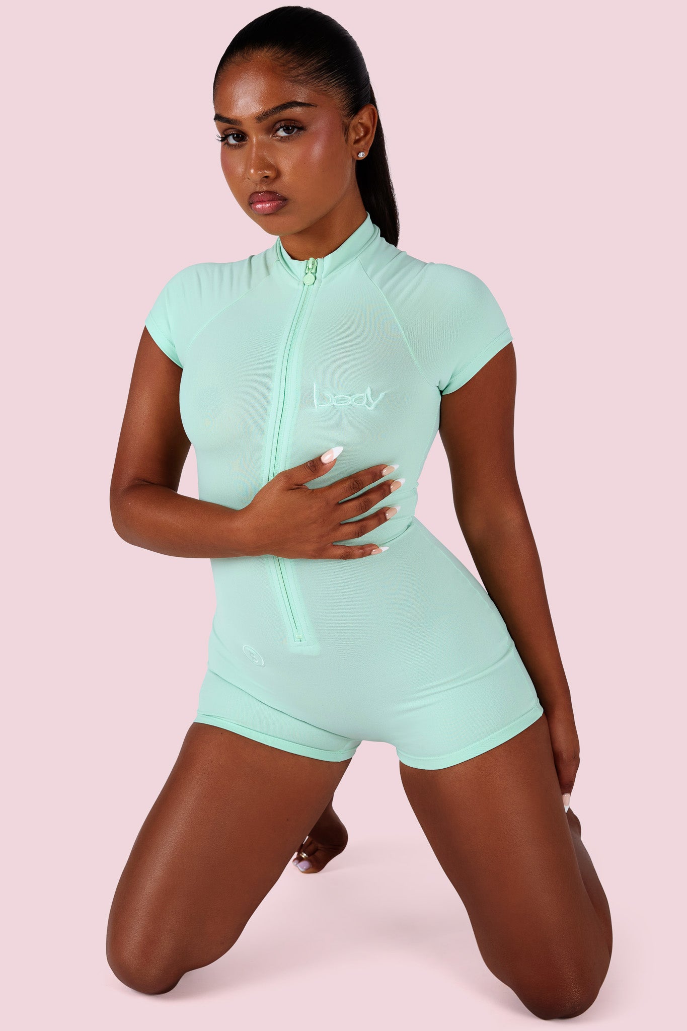 BASICS ROMPER (MINT GREEN)