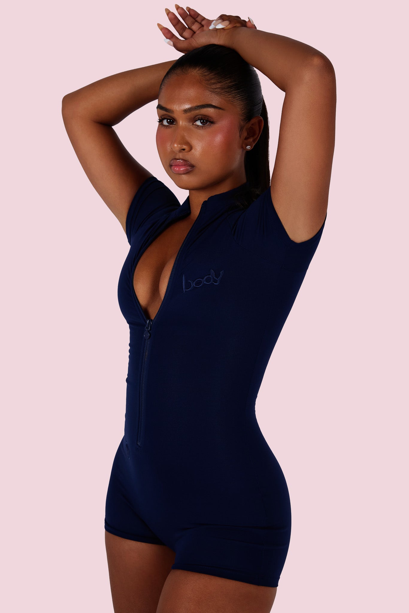BASICS ROMPER (NAVY BLUE)