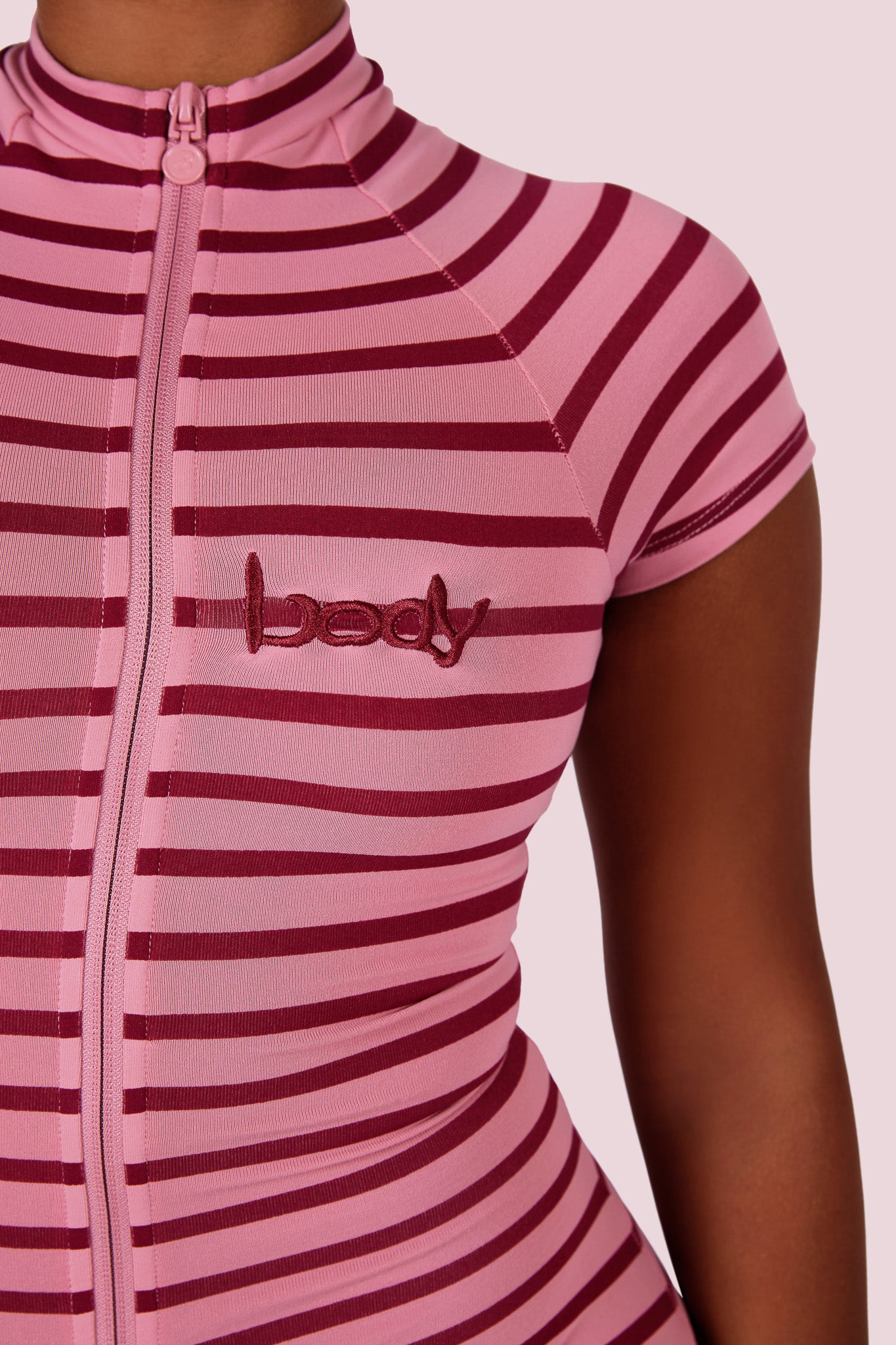 BASICS ROMPER (CANDY CANE PINK)