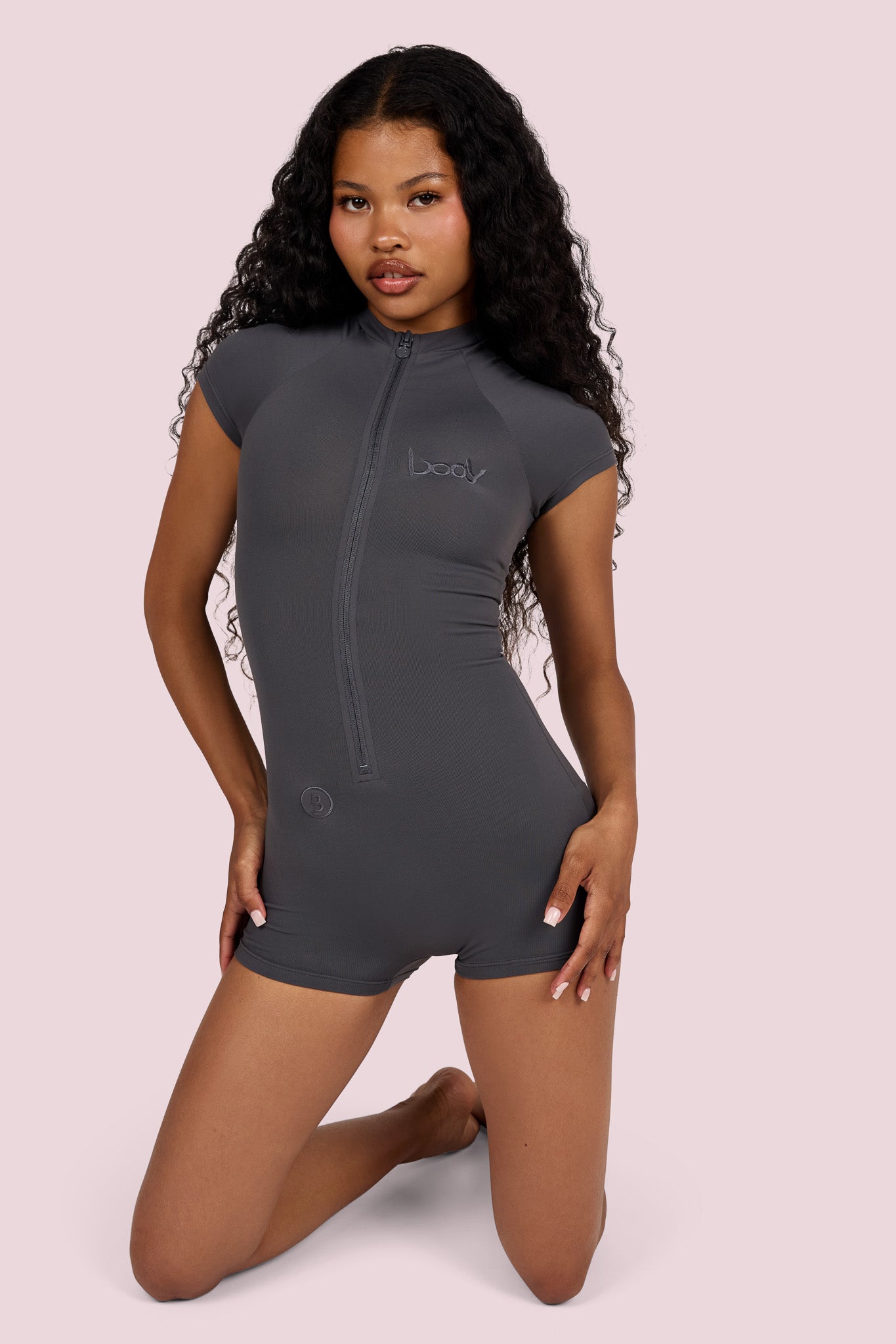 BASICS ROMPER (CHARCOAL)