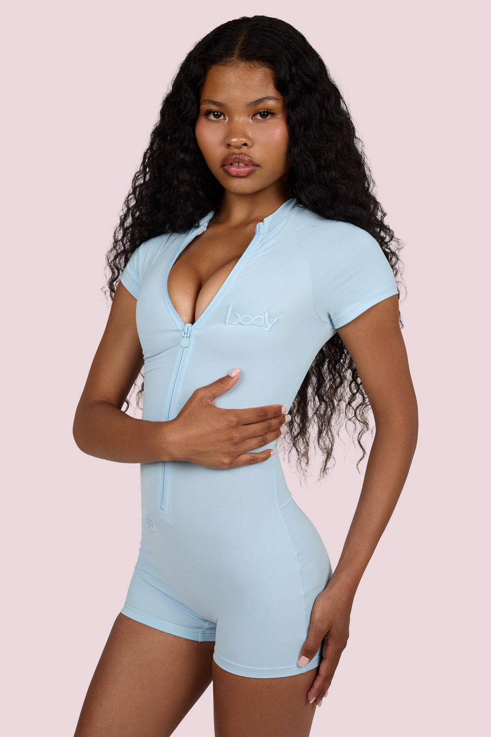 BASICS ROMPER (ICE BLUE)