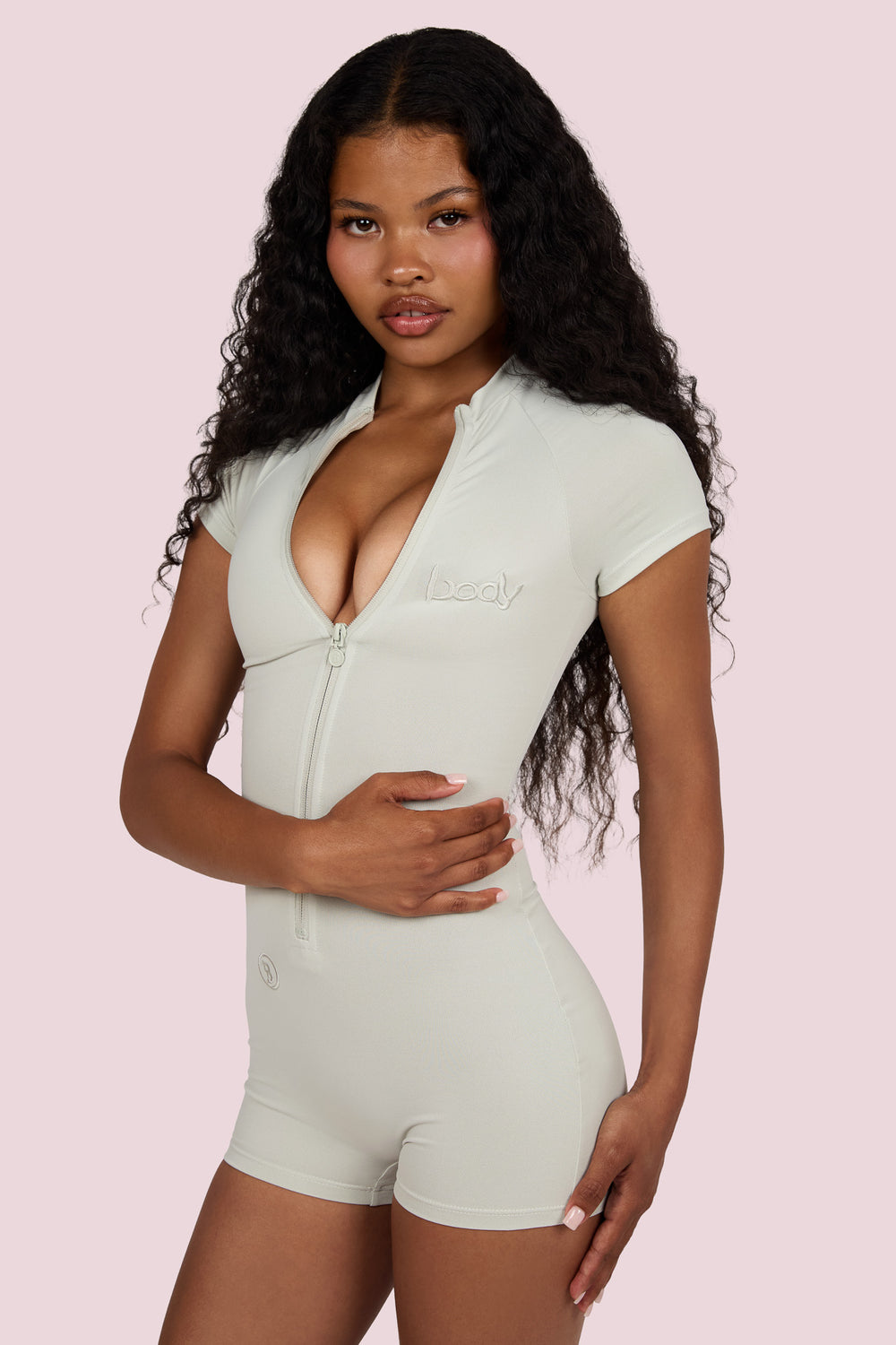 BASICS ROMPER (SLATE)