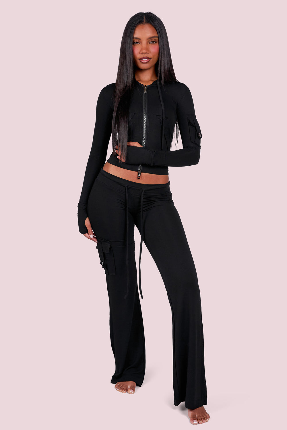 BODY CARGO HOODIE (MIDNIGHT BLACK)