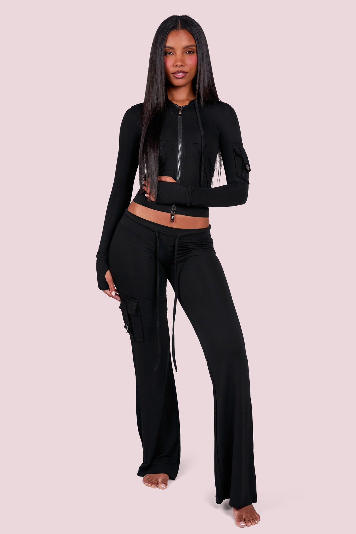 BODY CARGO HOODIE (MIDNIGHT BLACK)