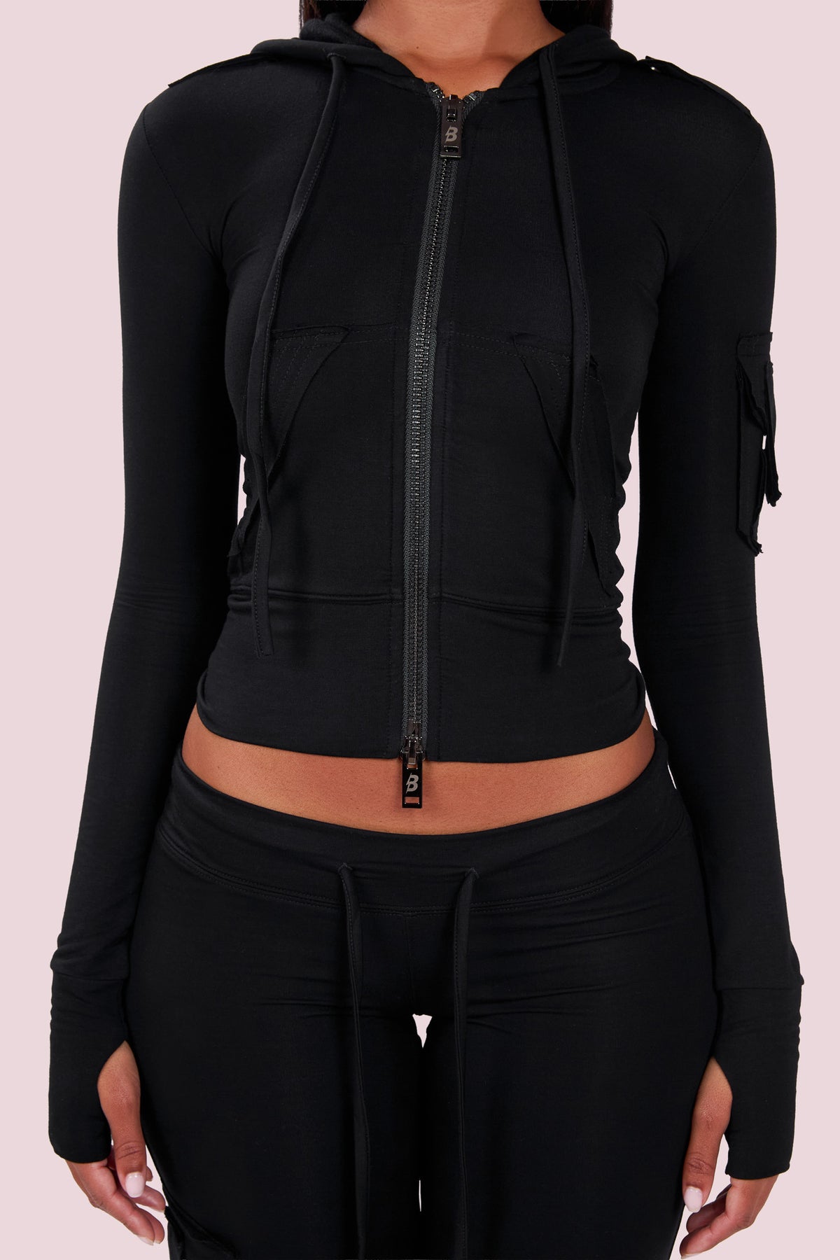 BODY CARGO HOODIE (MIDNIGHT BLACK)