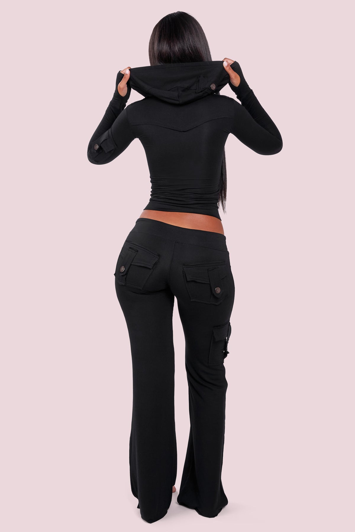 BODY CARGO HOODIE (MIDNIGHT BLACK)