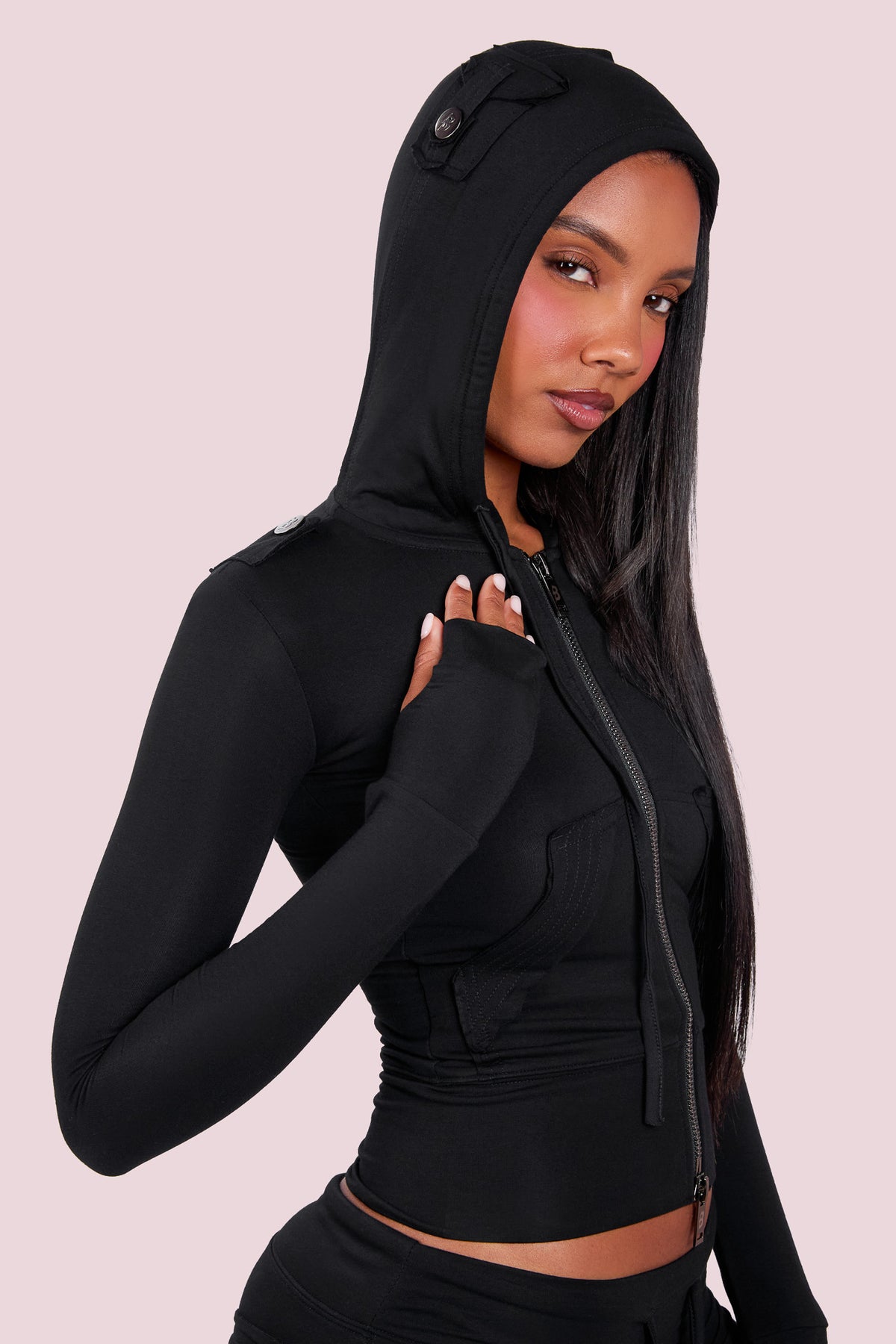 BODY CARGO HOODIE (MIDNIGHT BLACK)