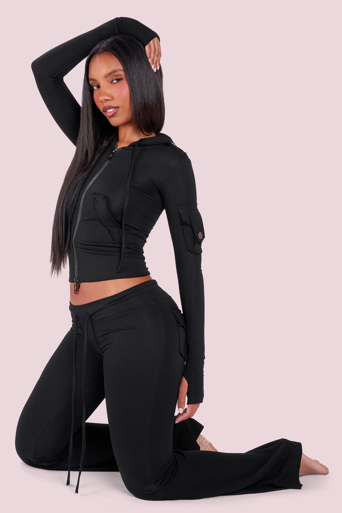 BODY CARGO HOODIE (MIDNIGHT BLACK)