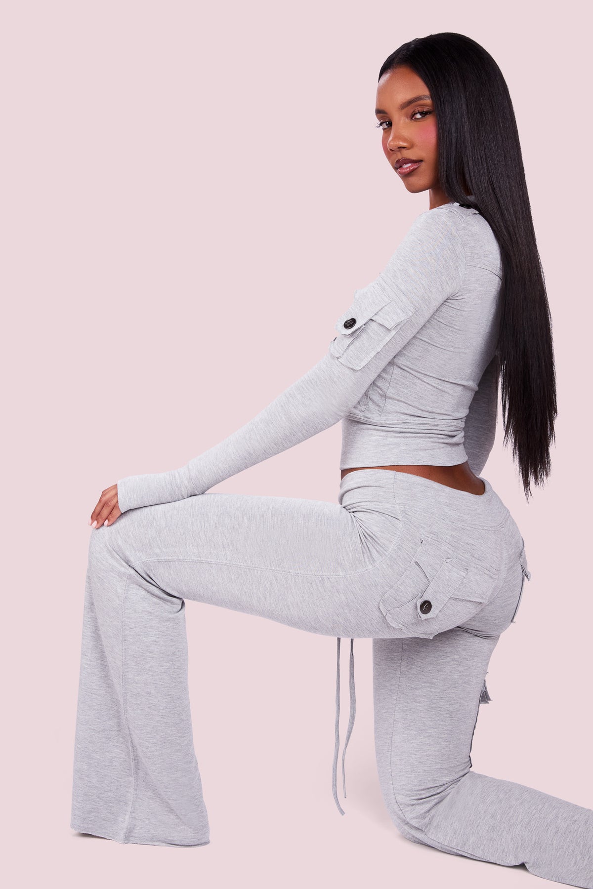 BODY CARGO HOODIE (HEATHER GREY)
