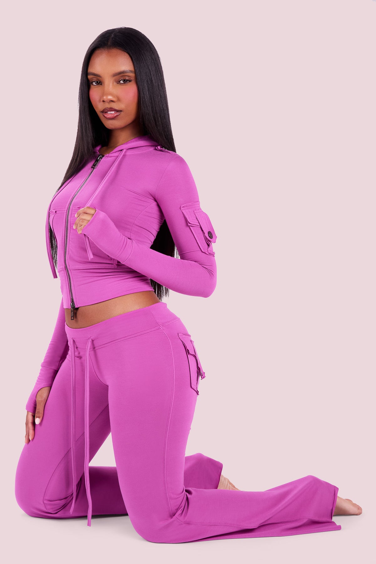 BODY CARGO HOODIE (MAGENTA)