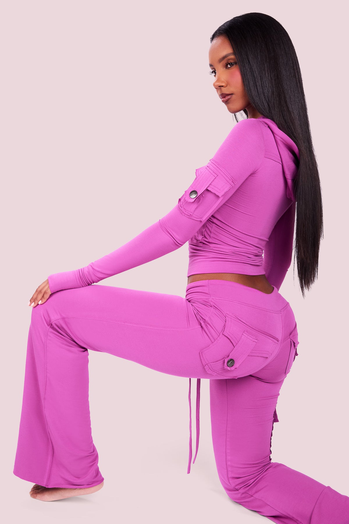 BODY CARGO HOODIE (MAGENTA)