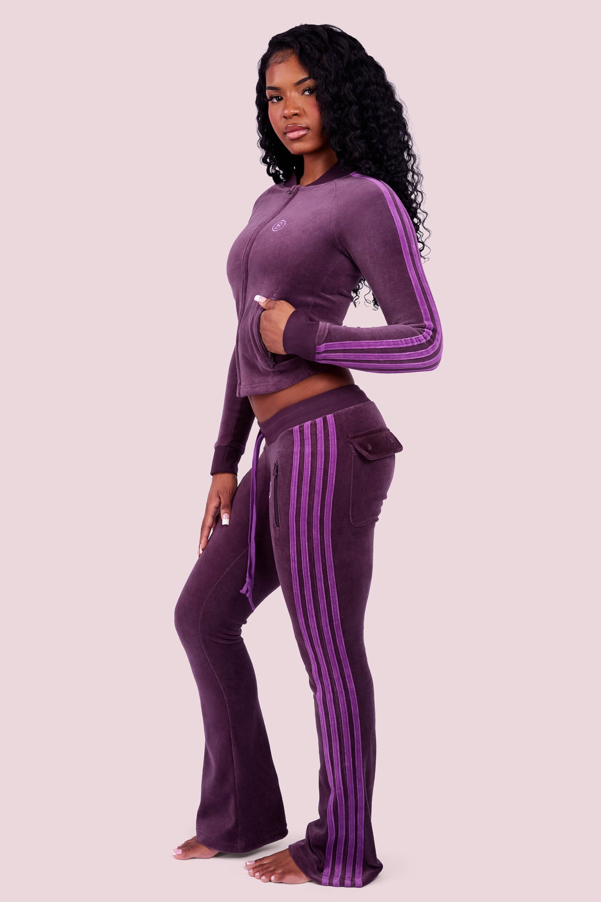 BODY VELOUR TRACK PANT (GRAPE/PURPUREUS)