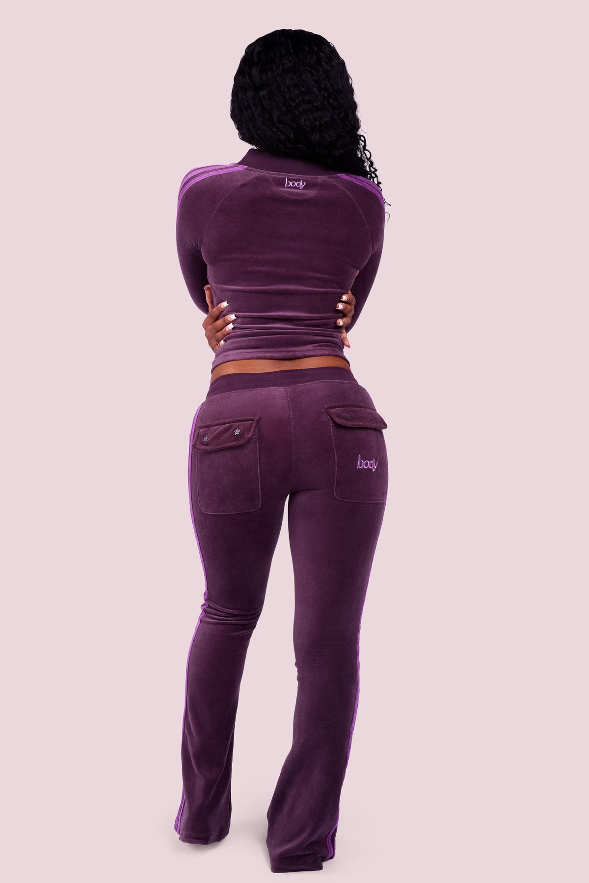 BODY VELOUR TRACK JACKET (GRAPE/PURPUREUS)