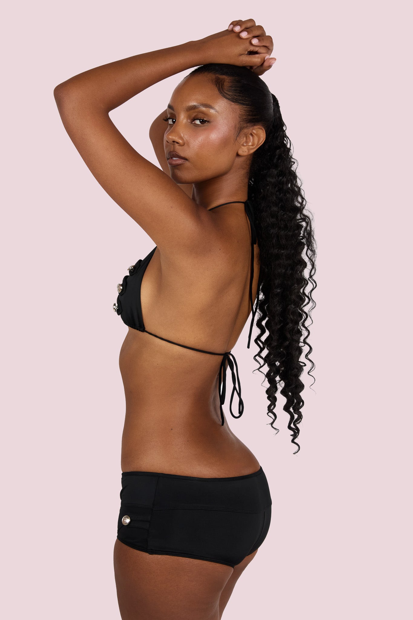 CADET TRIANGLE BIKINI TOP (BLACK)