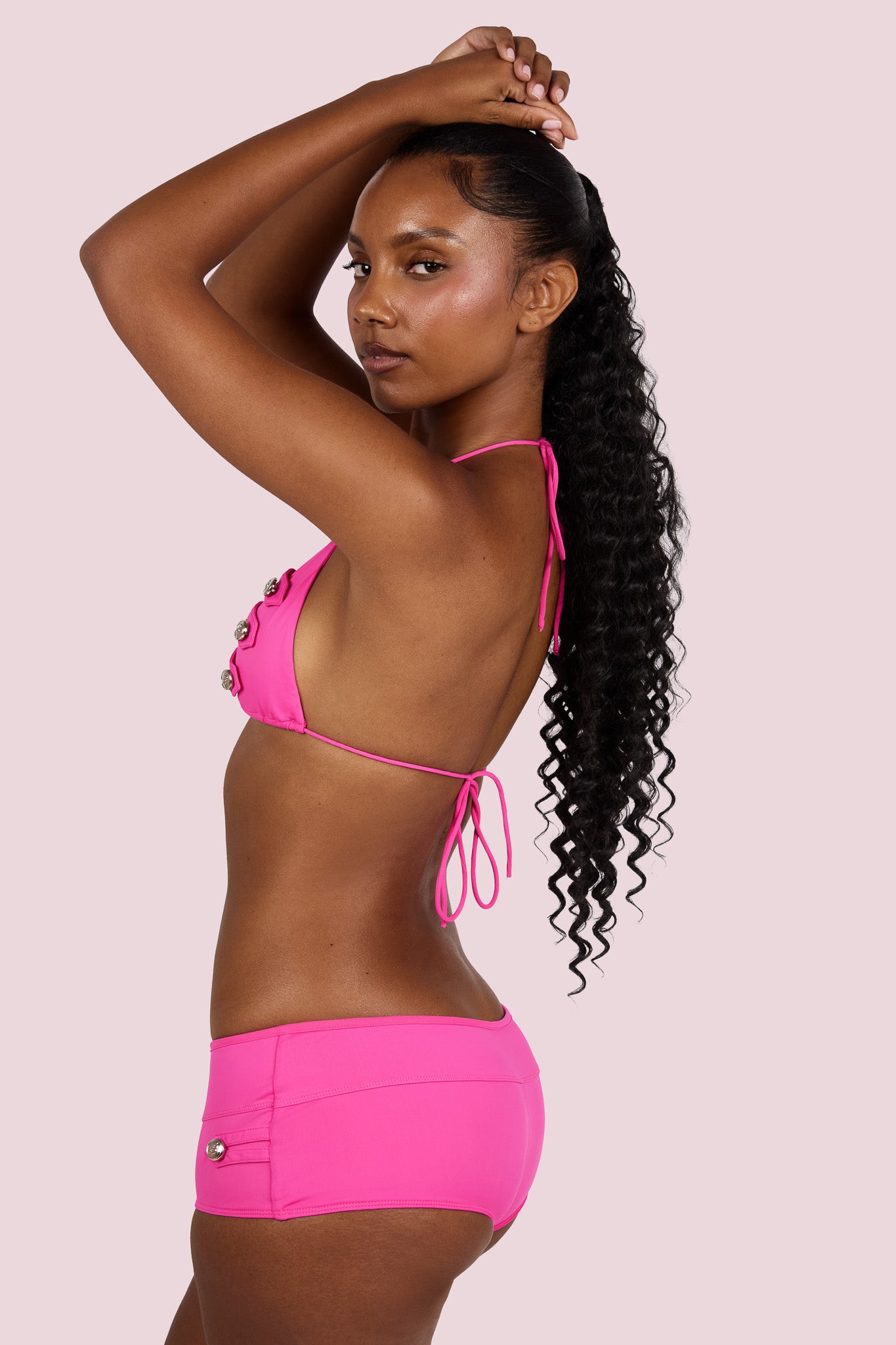 CADET TRIANGLE BIKINI TOP (PINK)