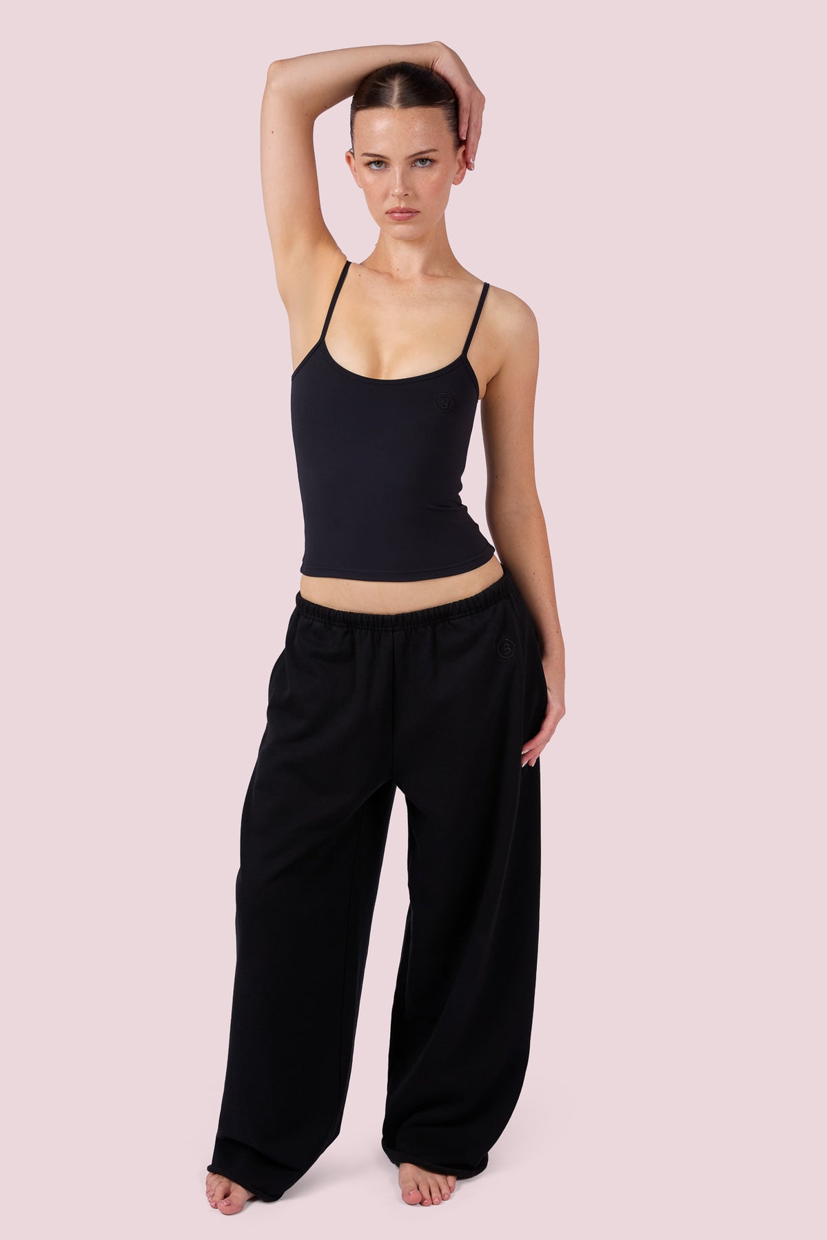 EVERYBODY BASICS ADJUSTABLE SPAGHETTI STRAP TANK TOP (BLACK)