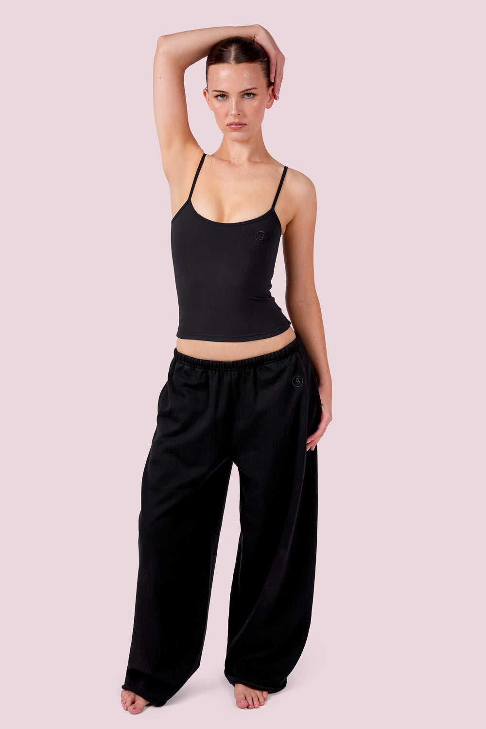 EVERYBODY BASICS ADJUSTABLE SPAGHETTI STRAP TANK TOP (BLACK)
