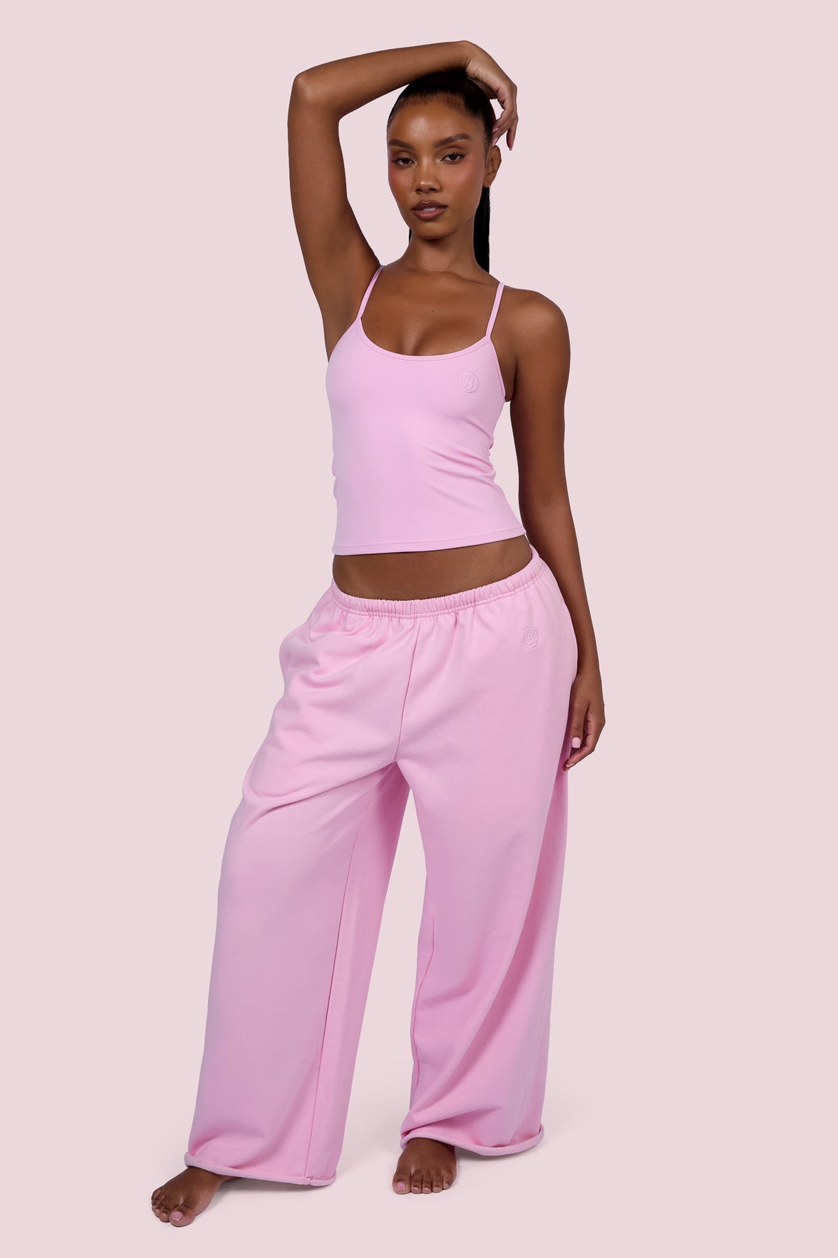 EVERYBODY BASICS ADJUSTABLE SPAGHETTI STRAP TANK TOP (LIGHT PINK)