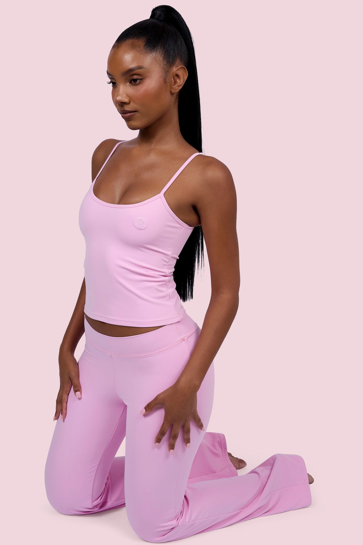 EVERYBODY BASICS ADJUSTABLE SPAGHETTI STRAP TANK TOP (LIGHT PINK)