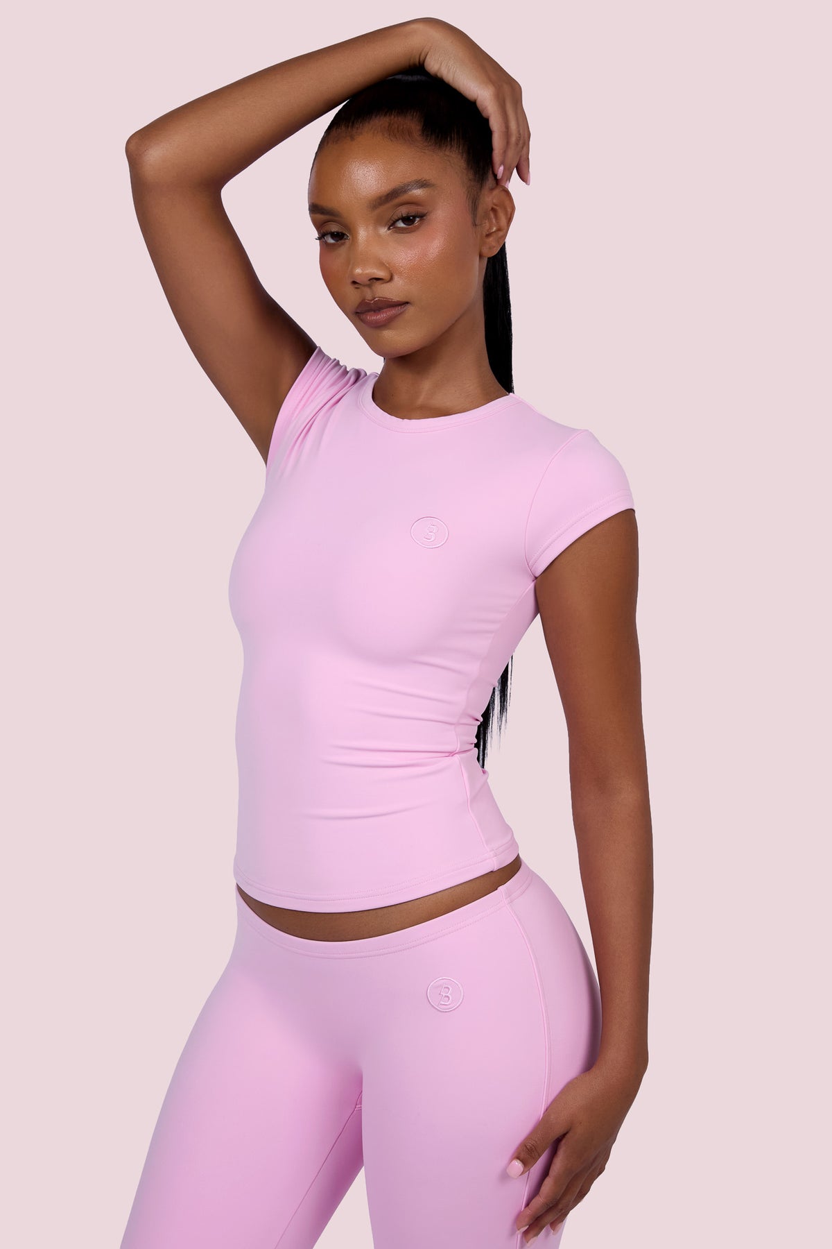 EVERYBODY BASICS SHORT SLEEVE CREW NECK (LIGHT PINK)