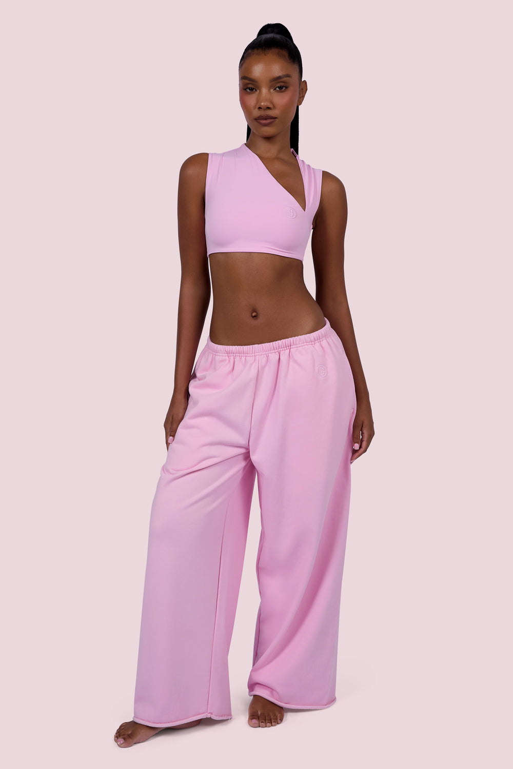 EVERYBODY BASICS CUTOUT CROP TOP (LIGHT PINK)