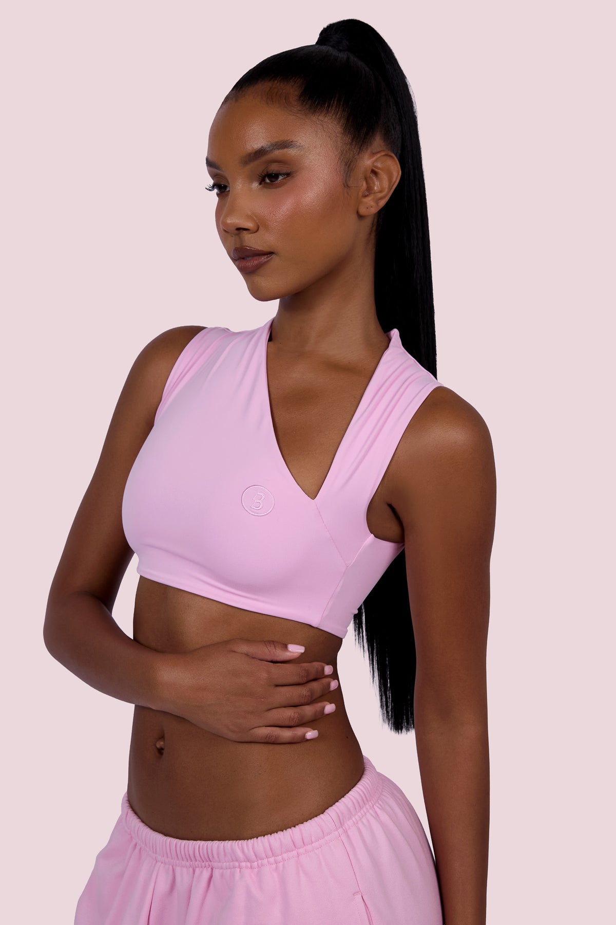 EVERYBODY BASICS CUTOUT CROP TOP (LIGHT PINK)