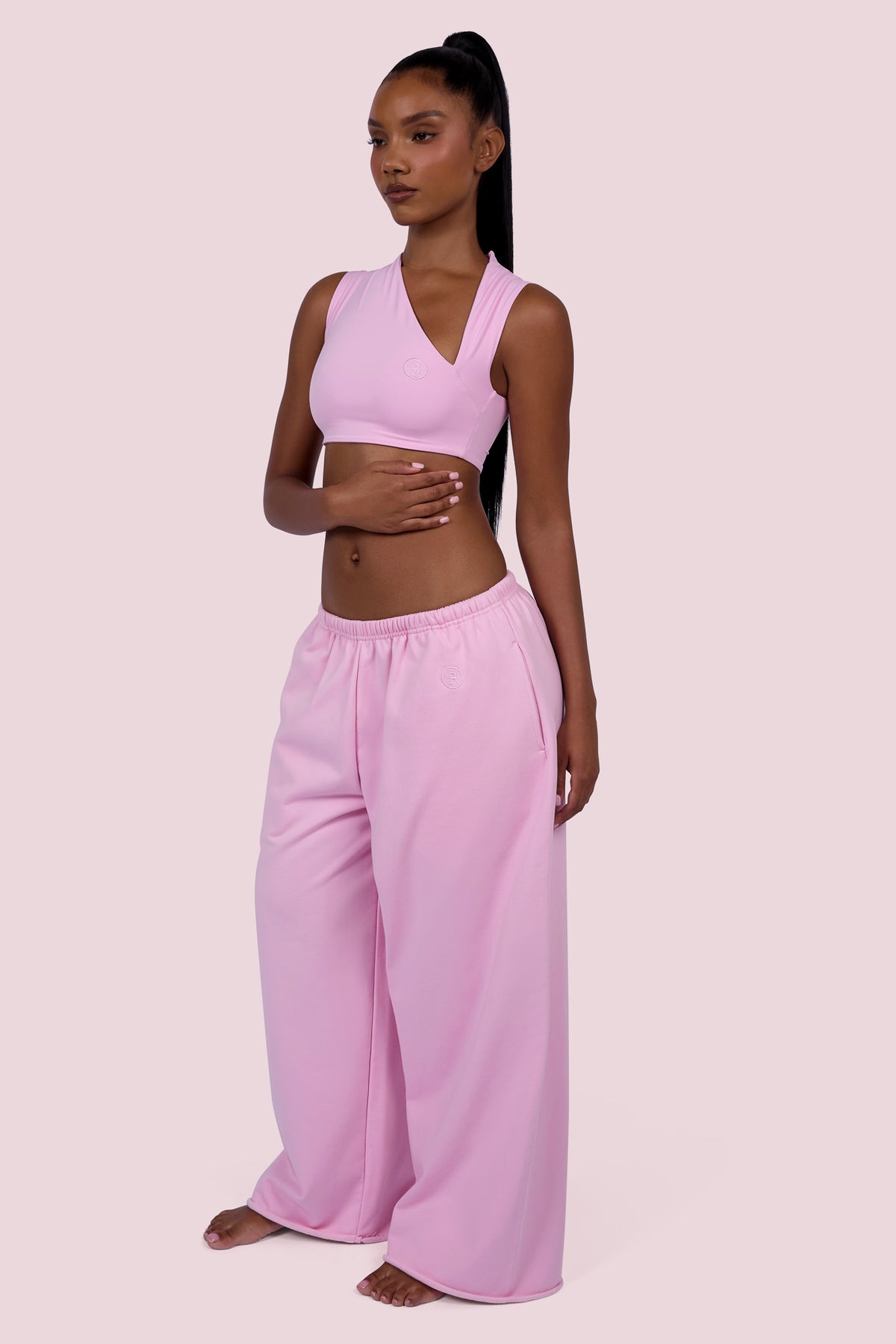 EVERYBODY BASICS CUTOUT CROP TOP (LIGHT PINK)