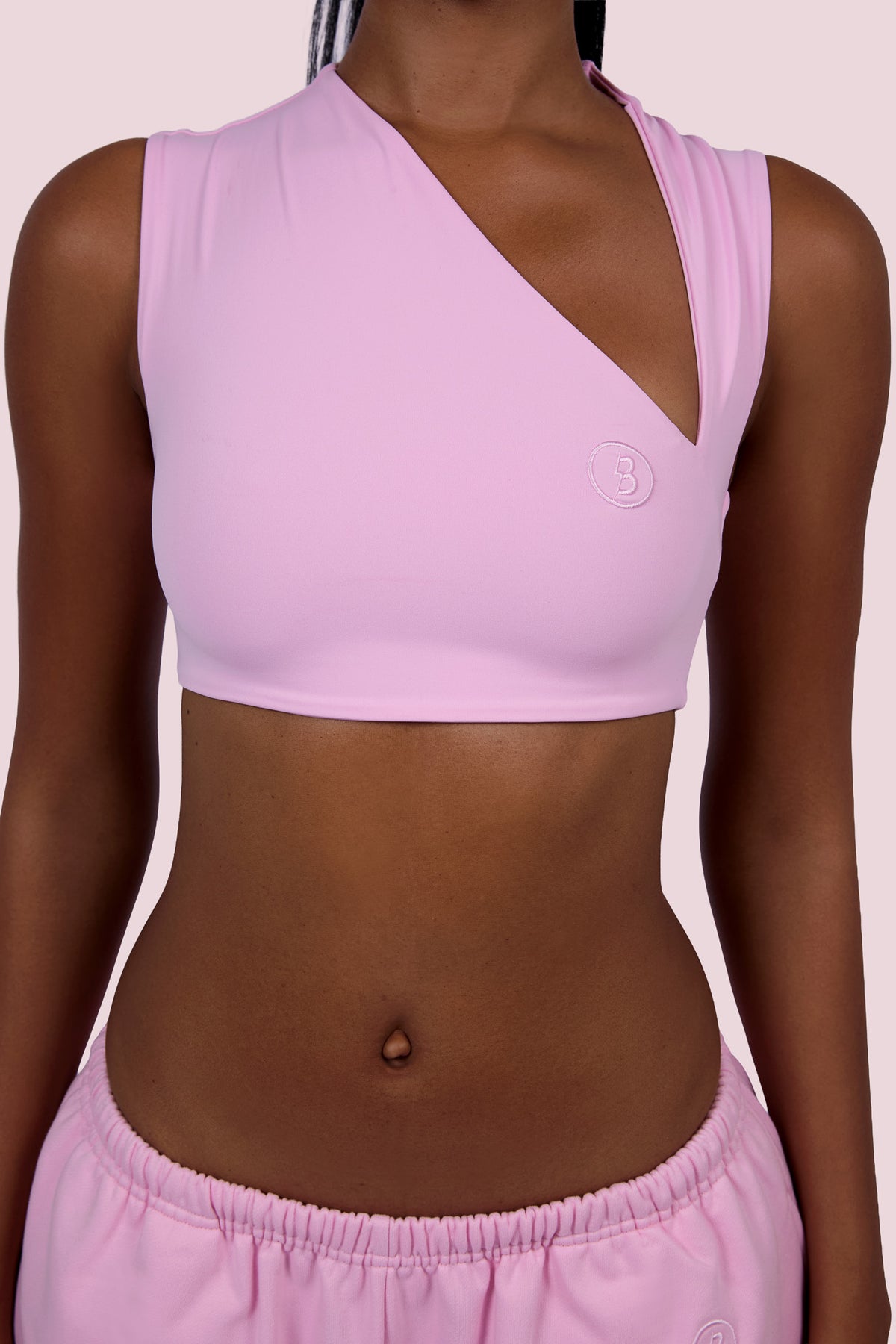EVERYBODY BASICS CUTOUT CROP TOP (LIGHT PINK)