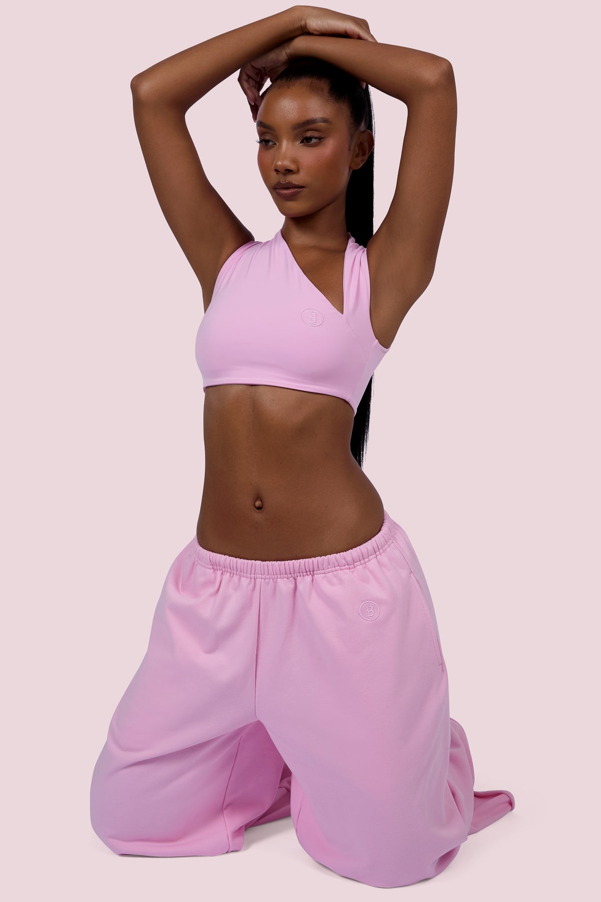 EVERYBODY BASICS CUTOUT CROP TOP (LIGHT PINK)