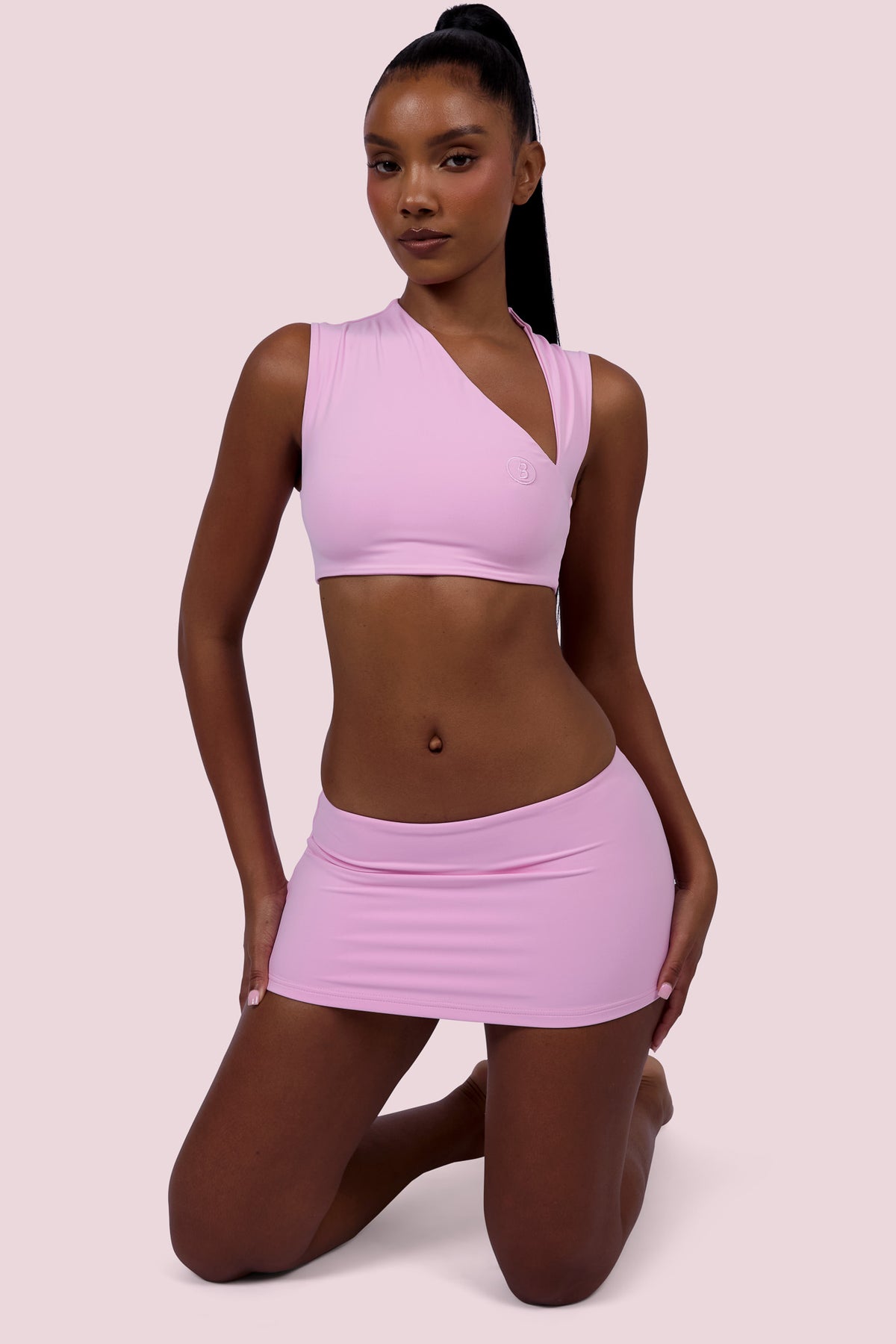 EVERYBODY BASICS CUTOUT CROP TOP (LIGHT PINK)