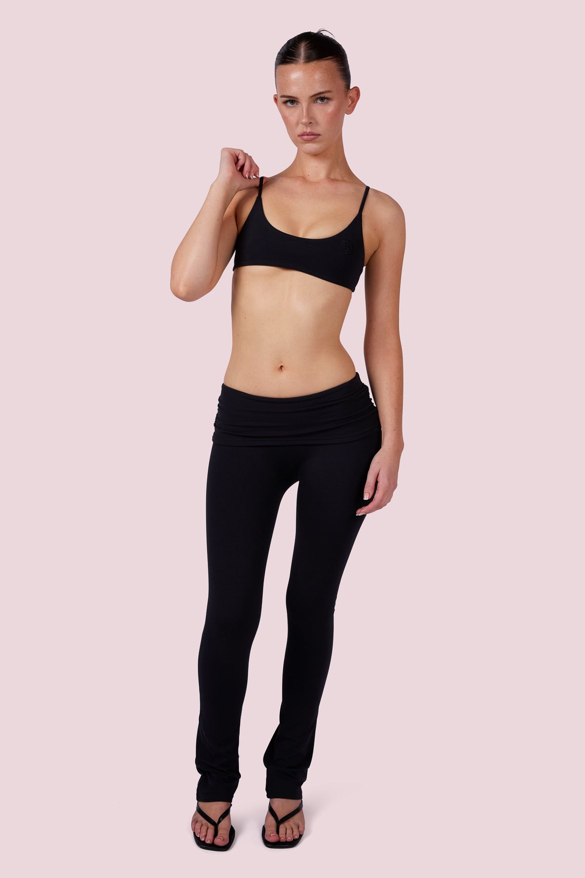 EVERYBODY BASICS FOLDOVER LEGGINGS (BLACK)