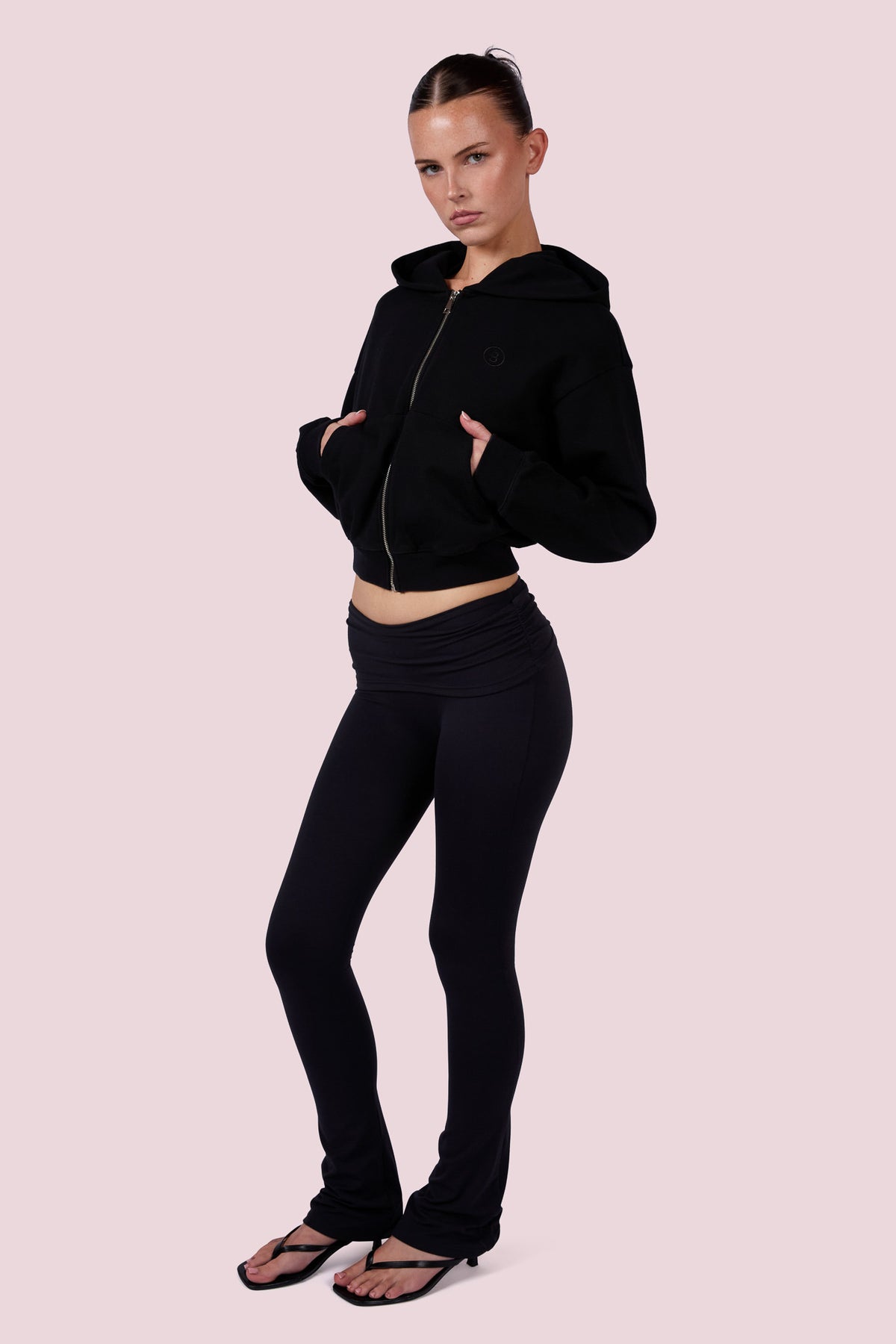 EVERYBODY BASICS FOLDOVER LEGGINGS (BLACK)