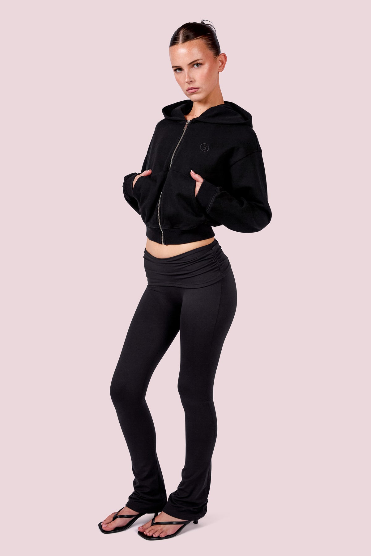 EVERYBODY BASICS FOLDOVER LEGGINGS (BLACK)