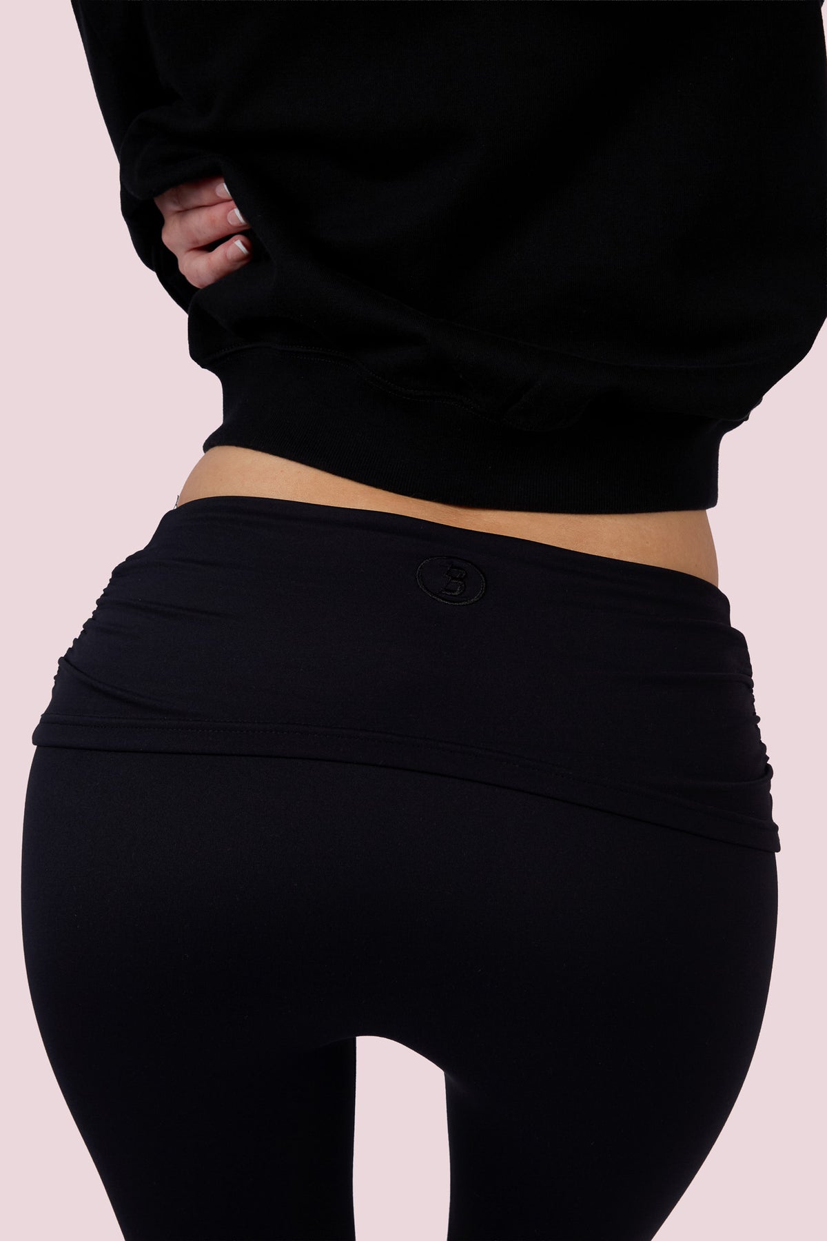 EVERYBODY BASICS FOLDOVER LEGGINGS (BLACK)