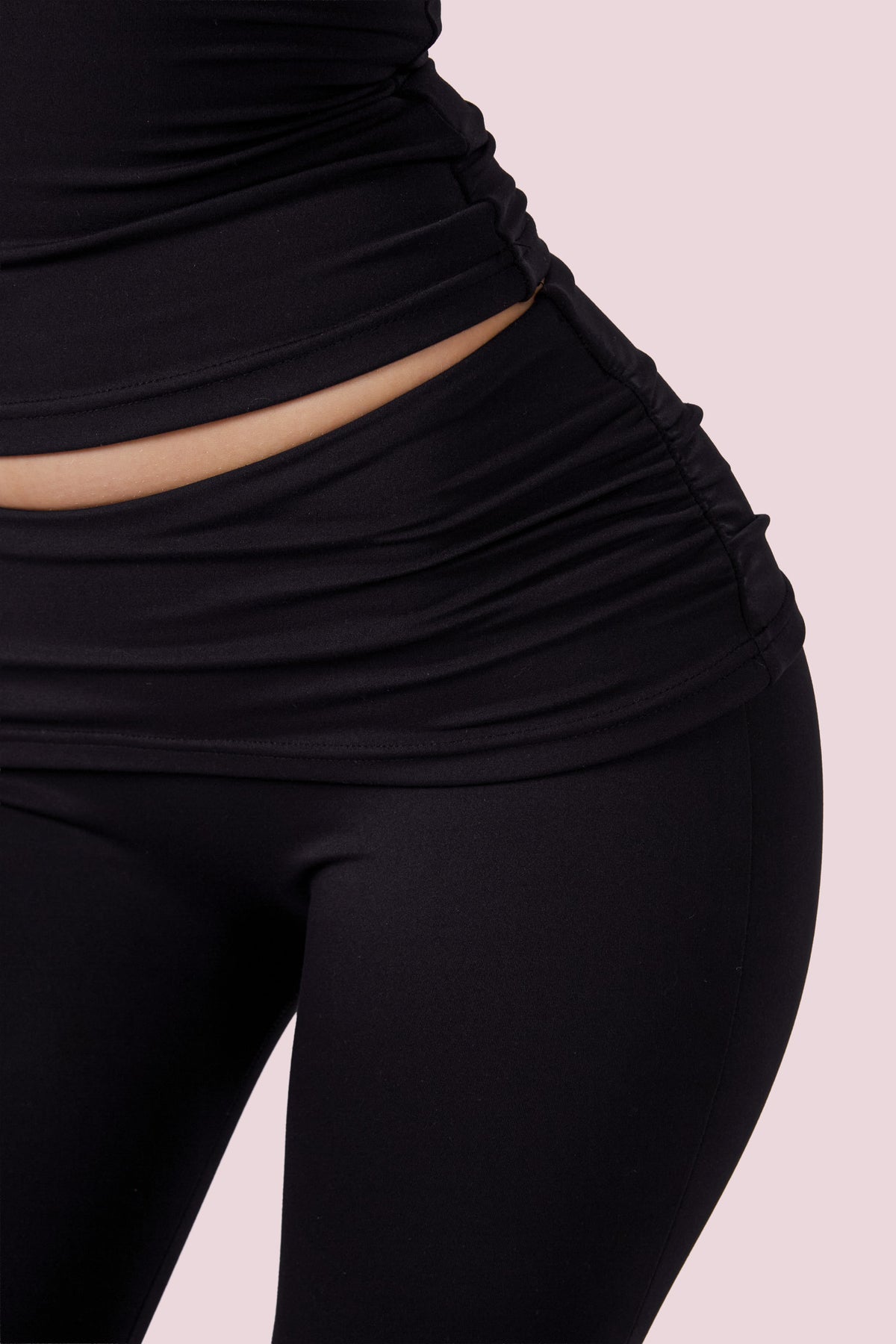 EVERYBODY BASICS FOLDOVER LEGGINGS (BLACK)