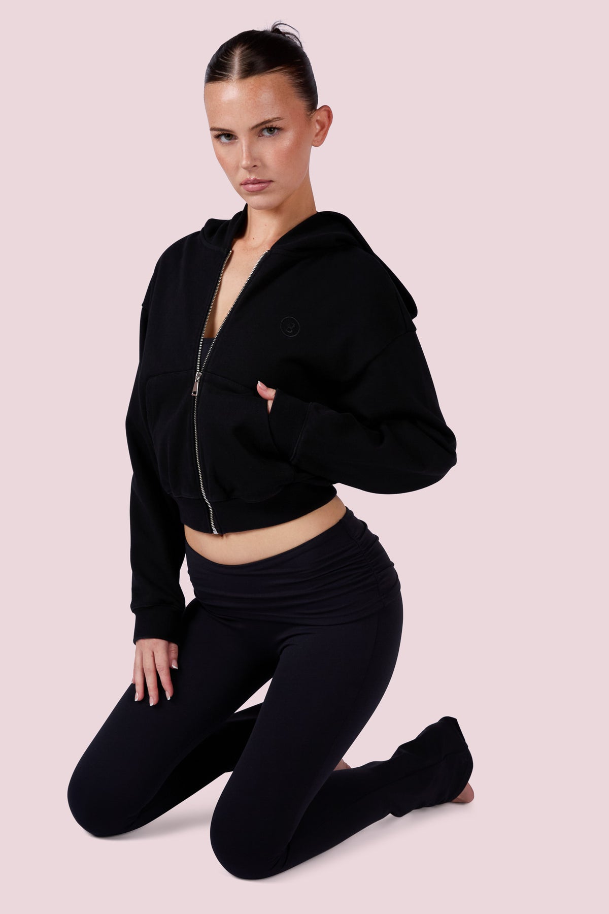 EVERYBODY BASICS FOLDOVER LEGGINGS (BLACK)
