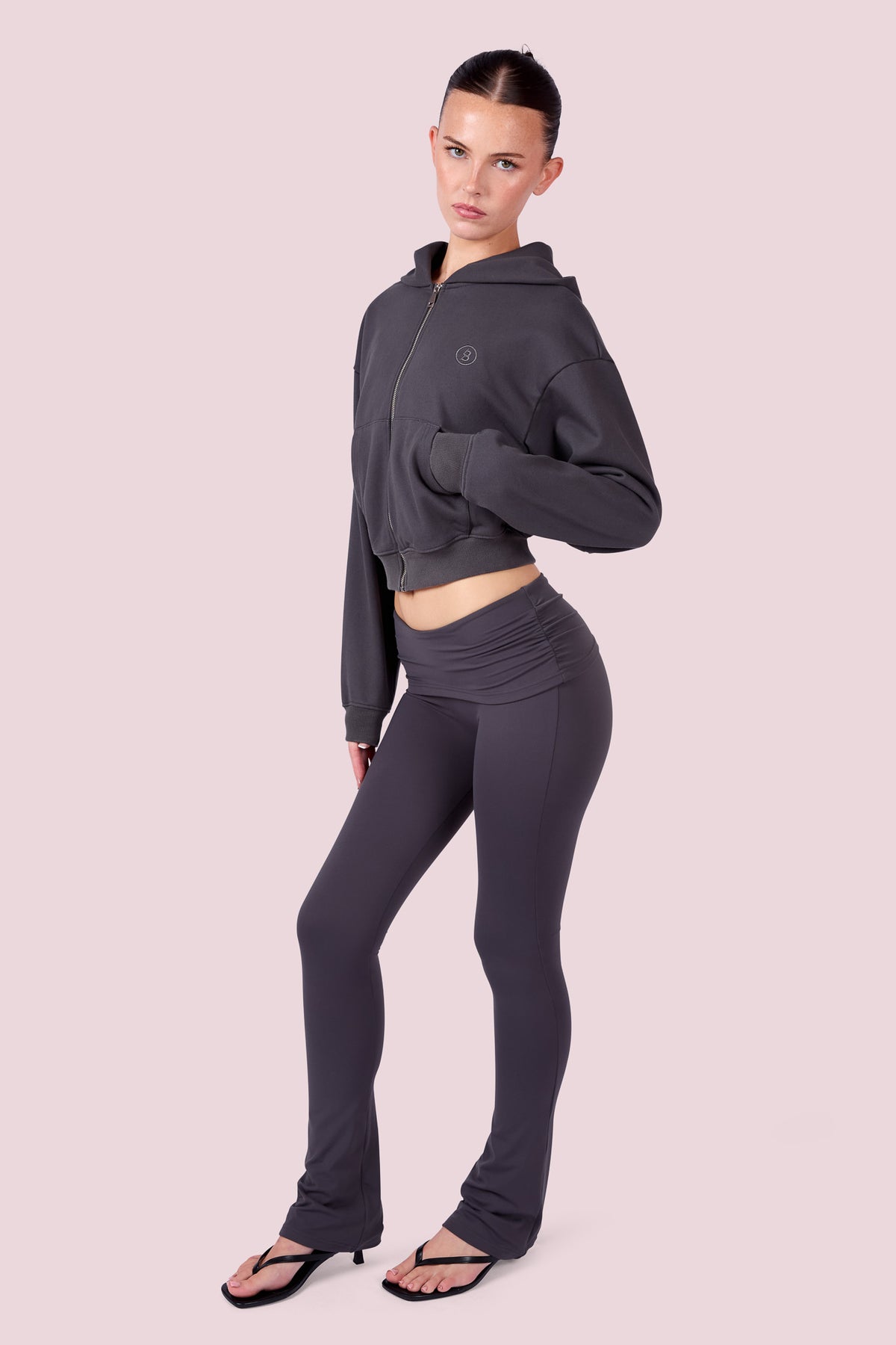 EVERYBODY BASICS FOLDOVER LEGGINGS (CHARCOAL)