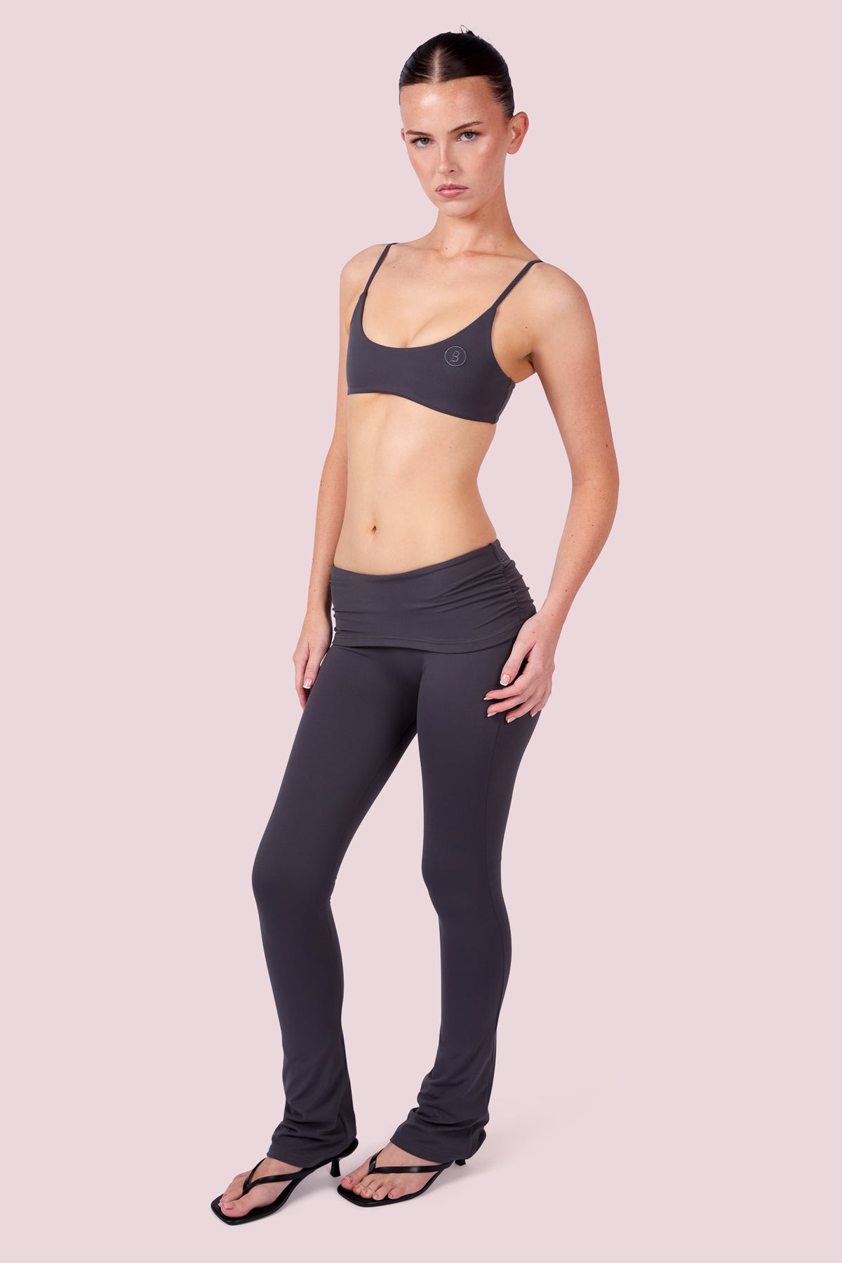 EVERYBODY BASICS FOLDOVER LEGGINGS (CHARCOAL)