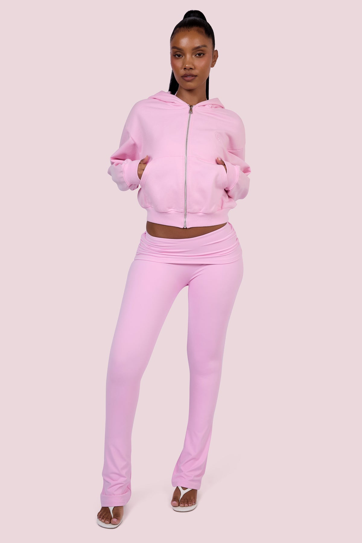 EVERYBODY BASICS FOLDOVER LEGGINGS (LIGHT PINK)