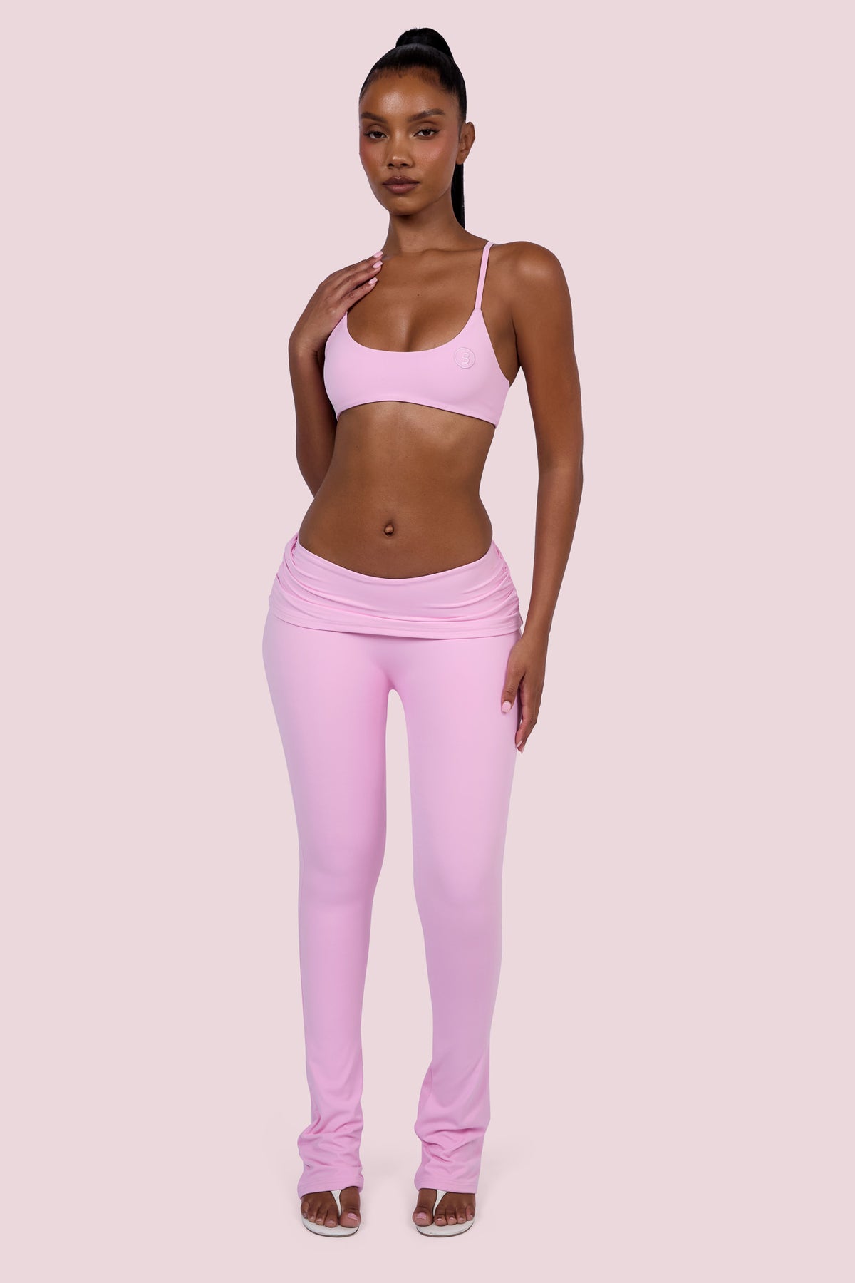 EVERYBODY BASICS FOLDOVER LEGGINGS (LIGHT PINK)