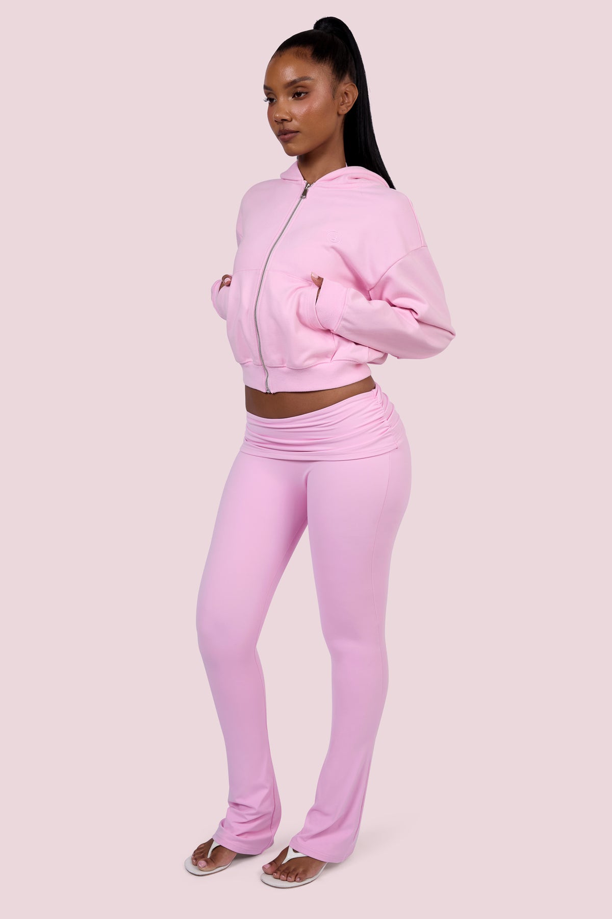 EVERYBODY BASICS FOLDOVER LEGGINGS (LIGHT PINK)