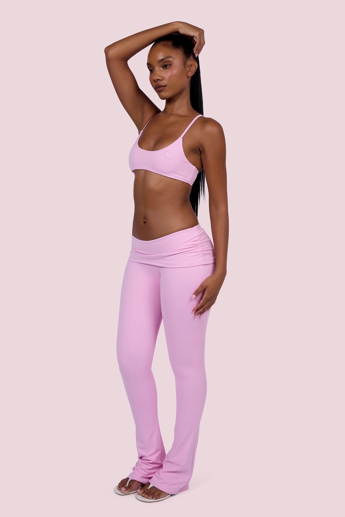 EVERYBODY BASICS FOLDOVER LEGGINGS (LIGHT PINK)