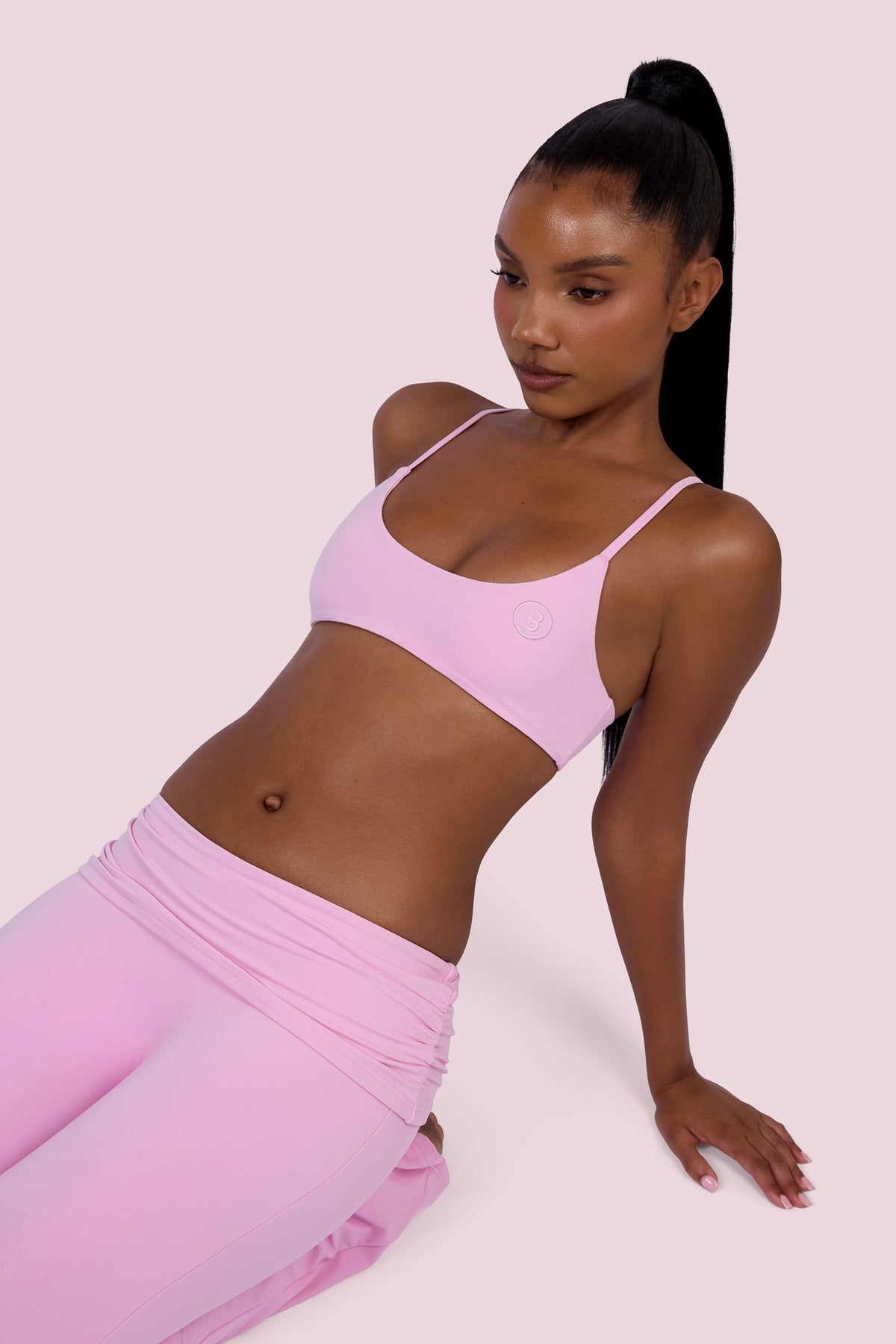 EVERYBODY BASICS FOLDOVER LEGGINGS (LIGHT PINK)