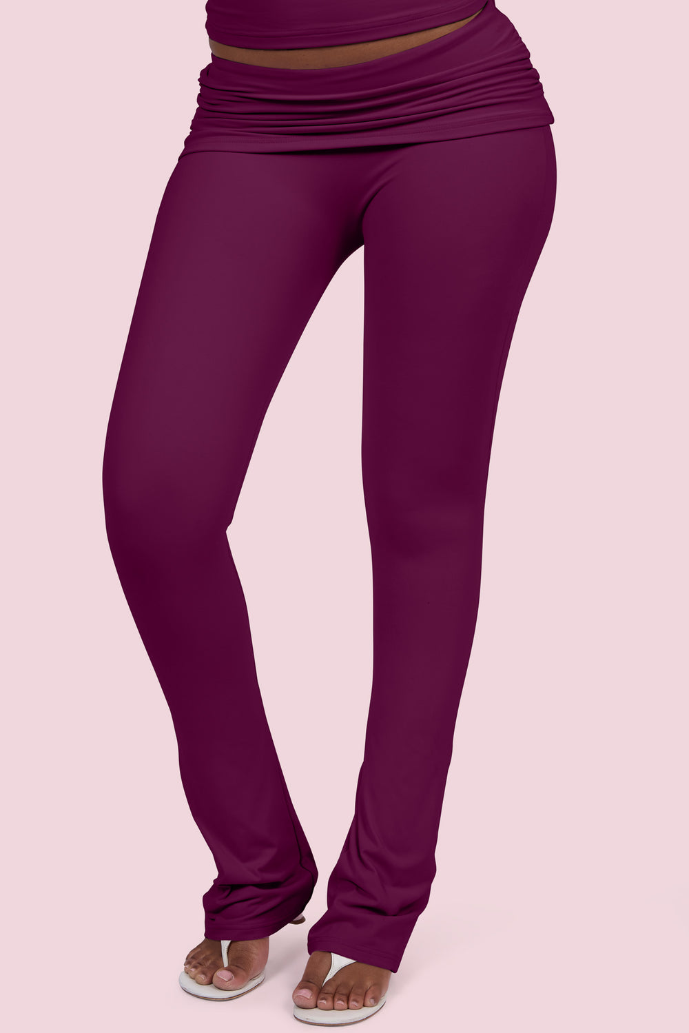 EVERYBODY BASICS FOLDOVER LEGGINGS (GRAPE WINE)