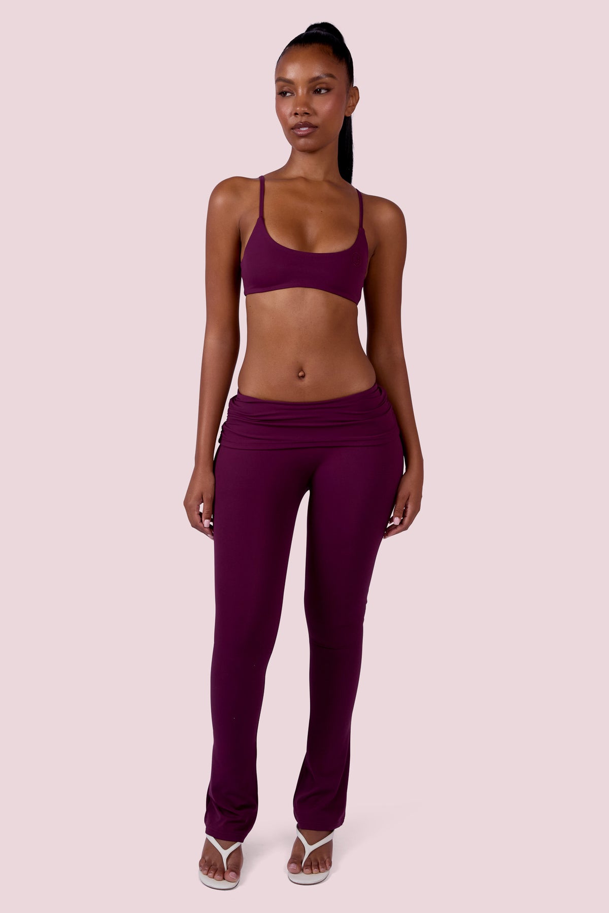 EVERYBODY BASICS FOLDOVER LEGGINGS (GRAPE WINE)