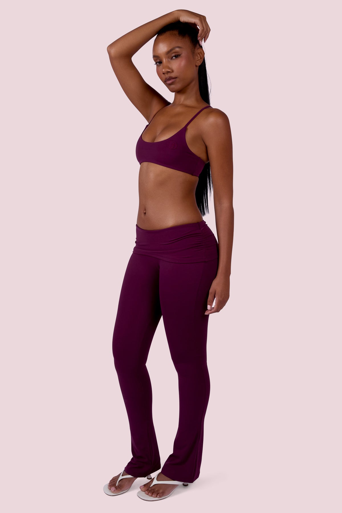 EVERYBODY BASICS FOLDOVER LEGGINGS (GRAPE WINE)