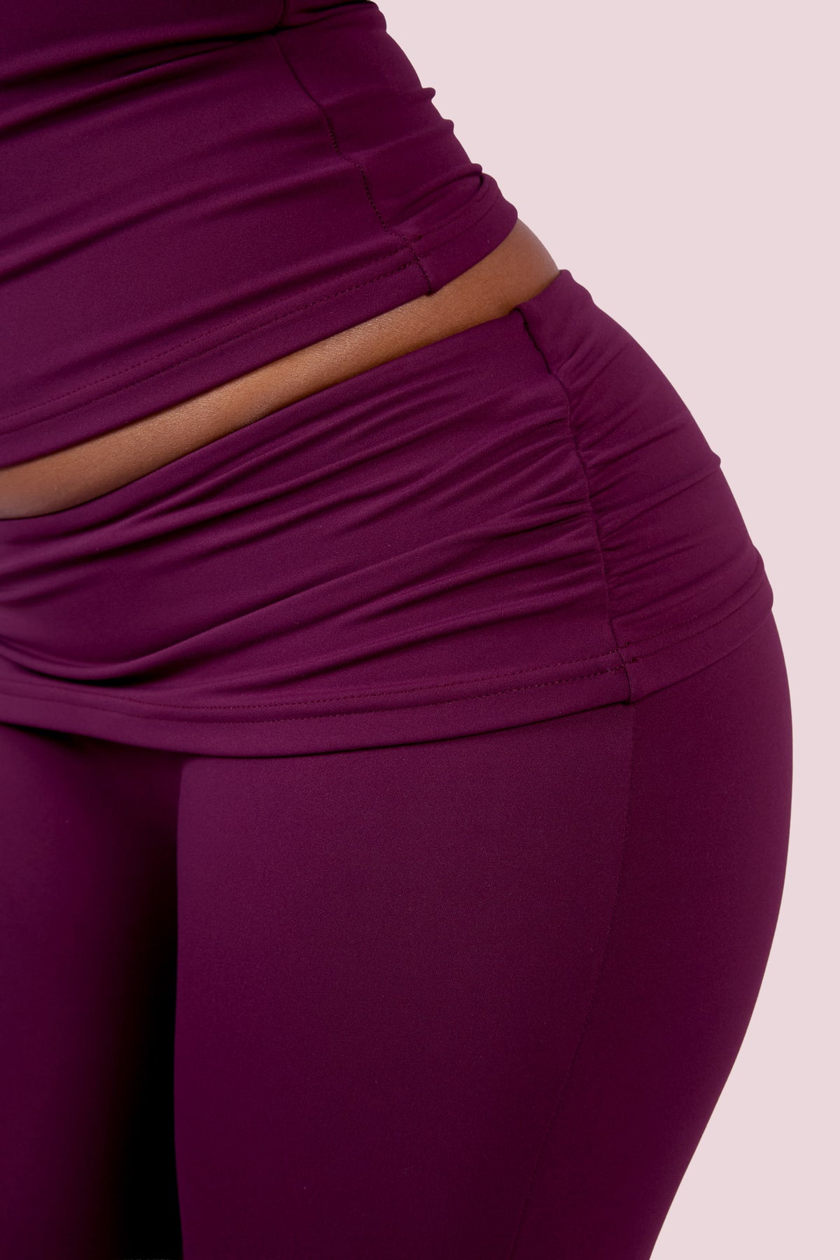 EVERYBODY BASICS FOLDOVER LEGGINGS (GRAPE WINE)