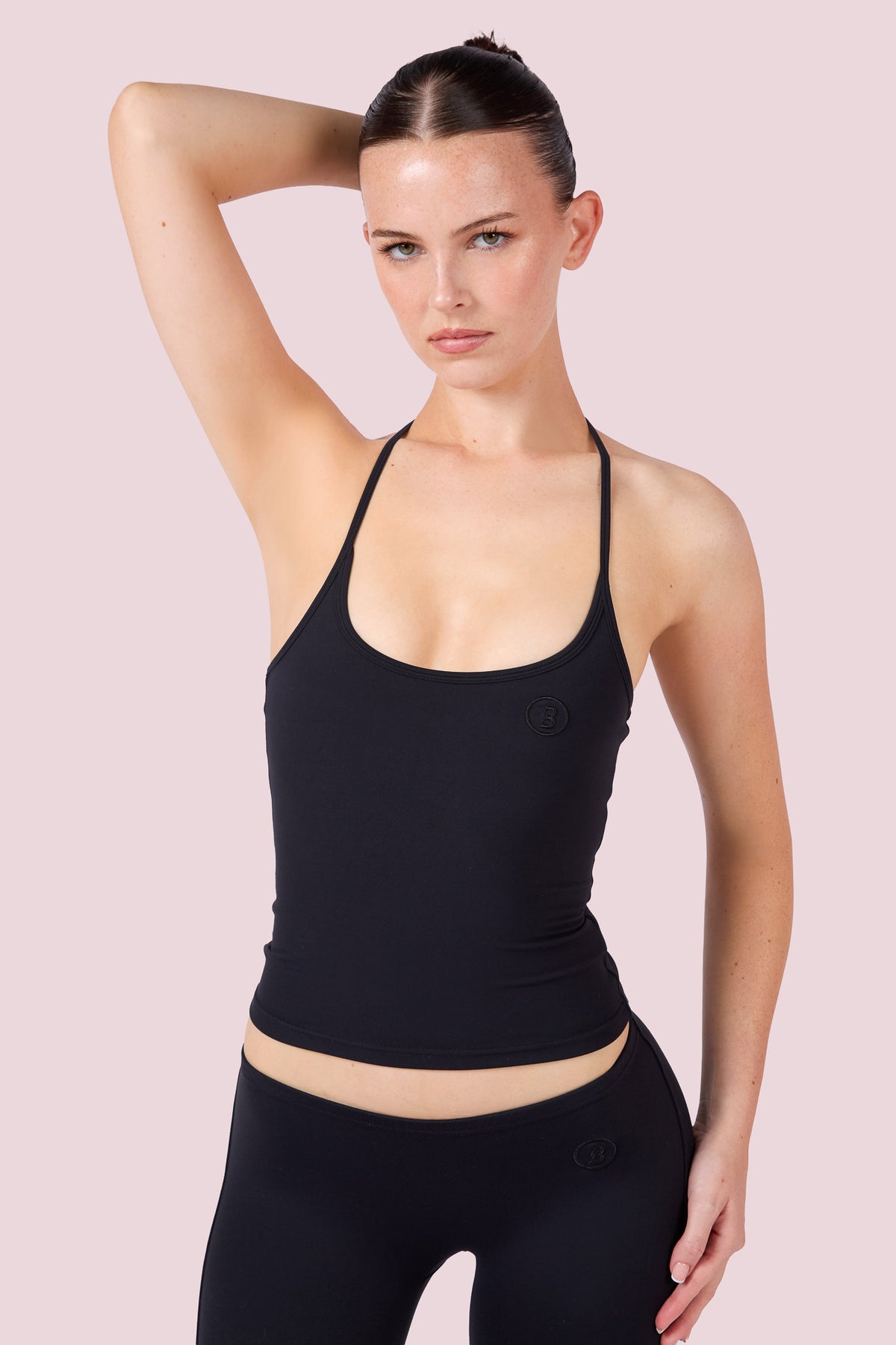 EVERYBODY BASICS HALTER TANK TOP (BLACK)